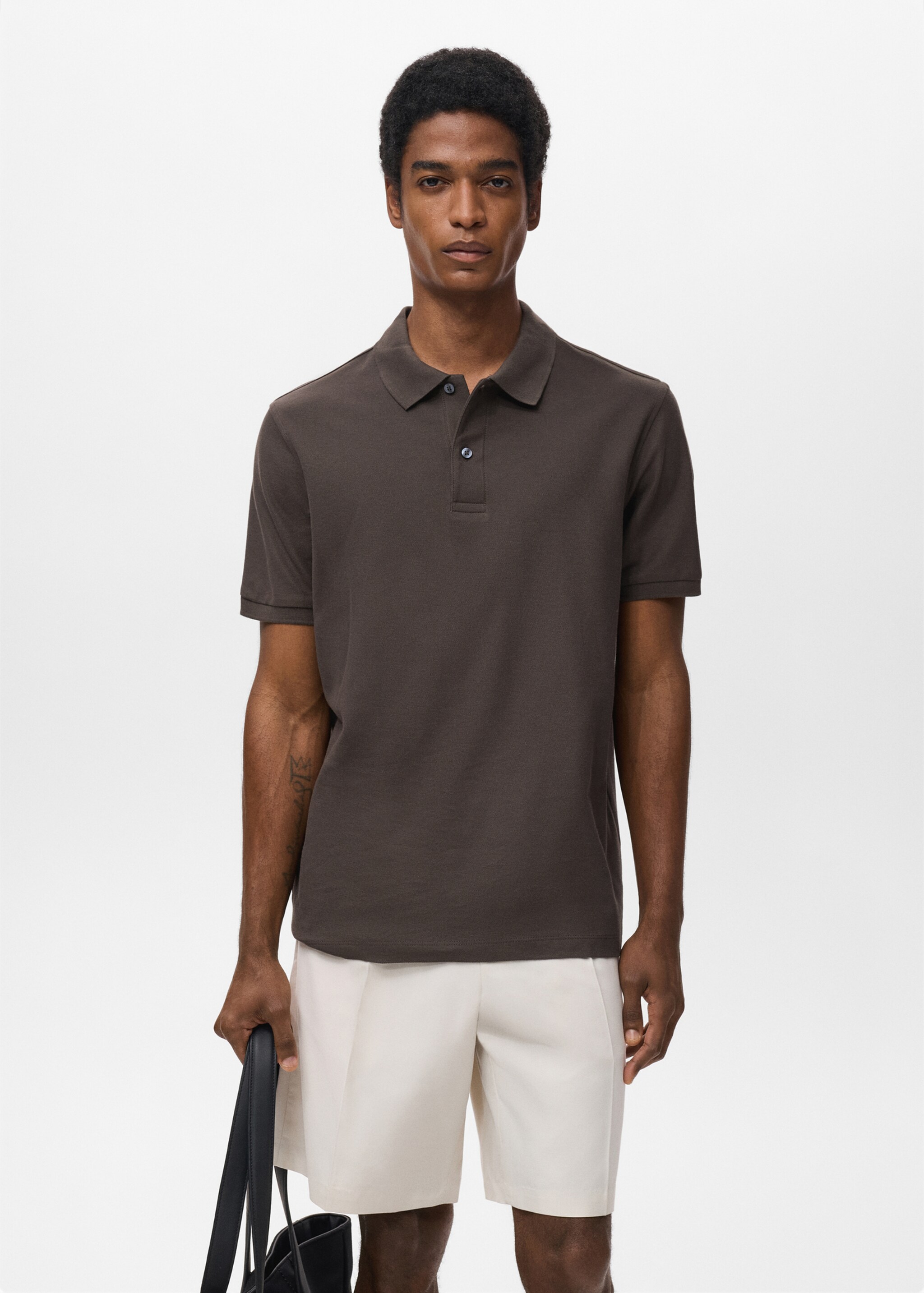 Polo regular-fit piqué coton - Plan moyen