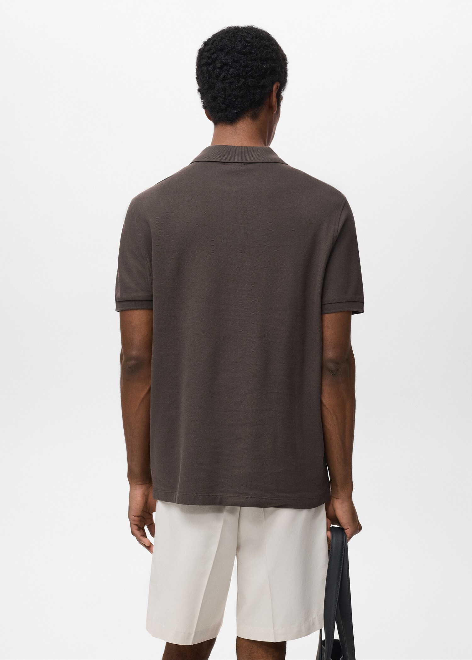 Regular-Fit-Poloshirt aus Baumwoll-Piqué - Rückseite des Artikels