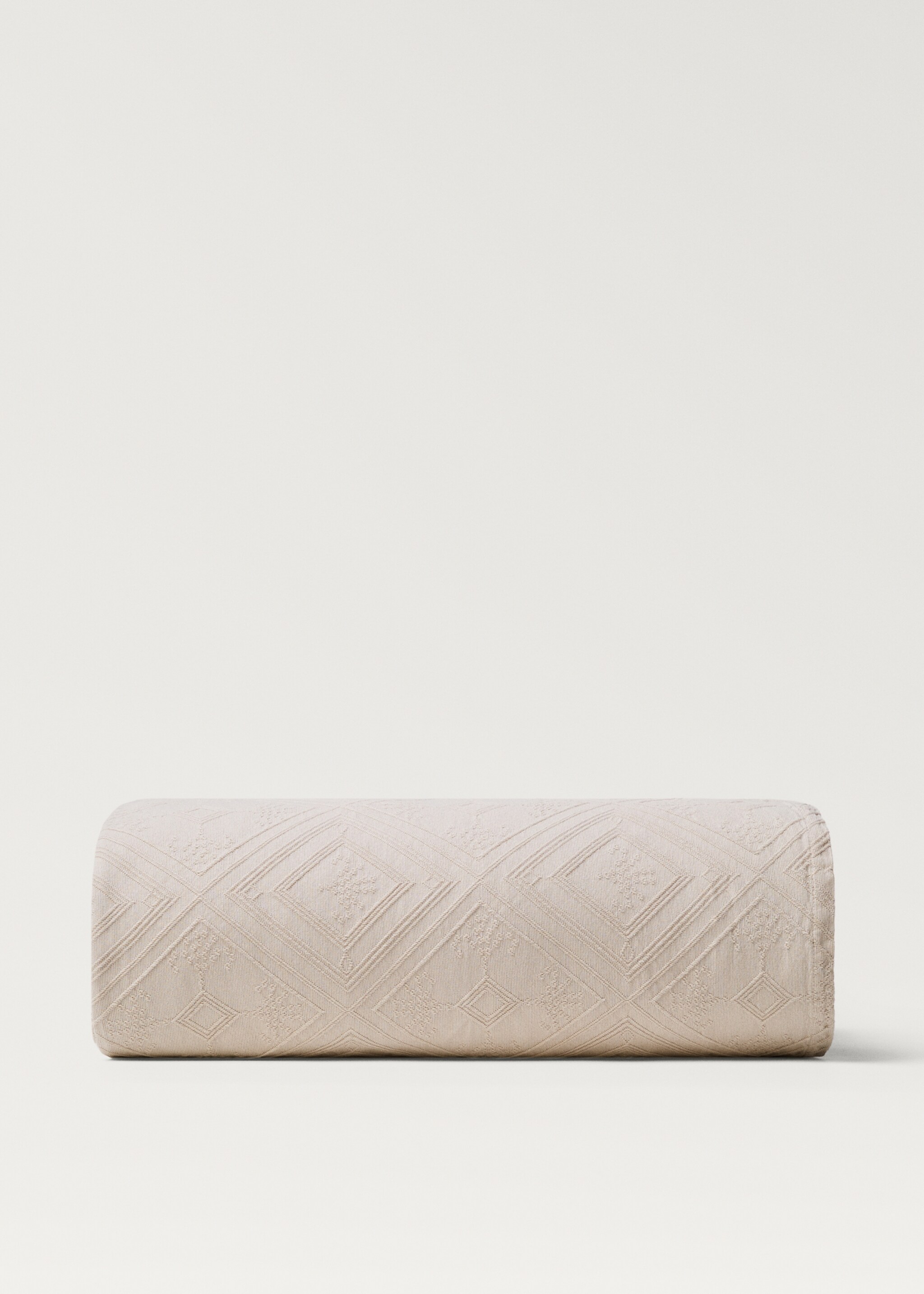 Cotton jacquard diamond-pattern bedspread for 130/150 cm bed - Article without model