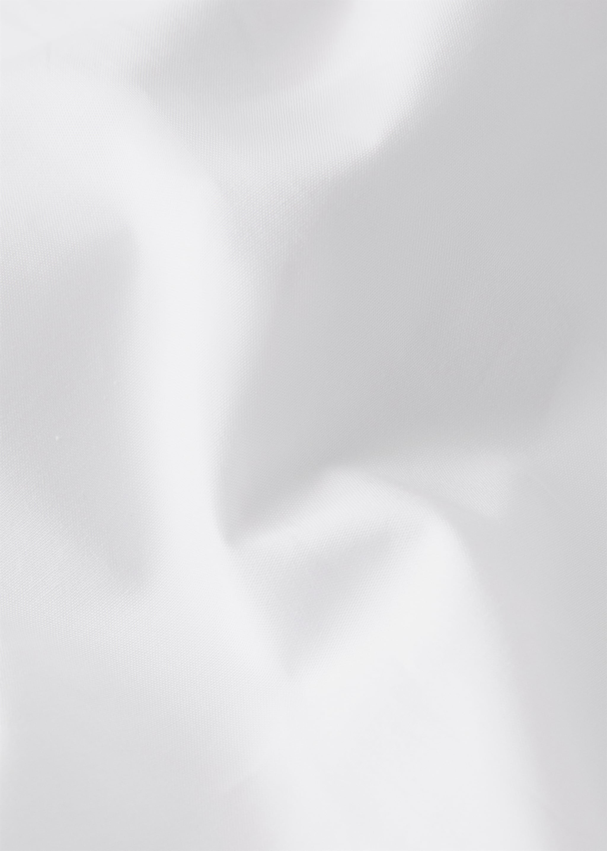 200-thread count percale cotton top sheet for 150/160 cm bed - Details of the article 2, White. Ref: 17051523-00.