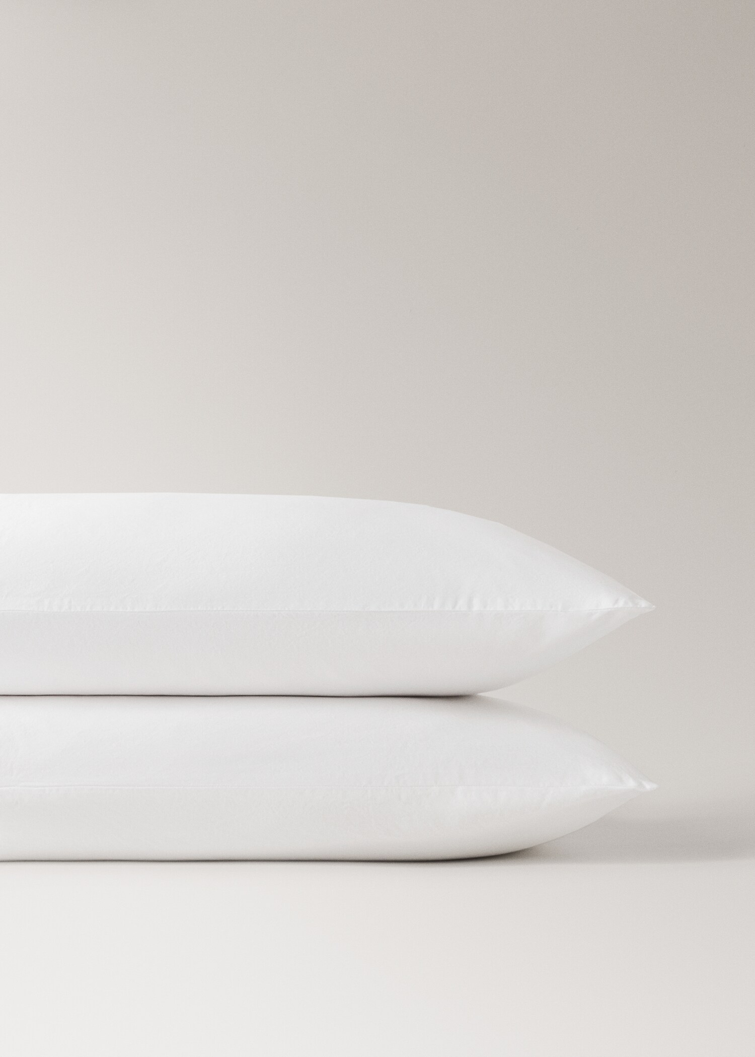 Pillowcase in washed cotton percale with zigzag stitching 50x75 cm - Pormenor do artigo 1