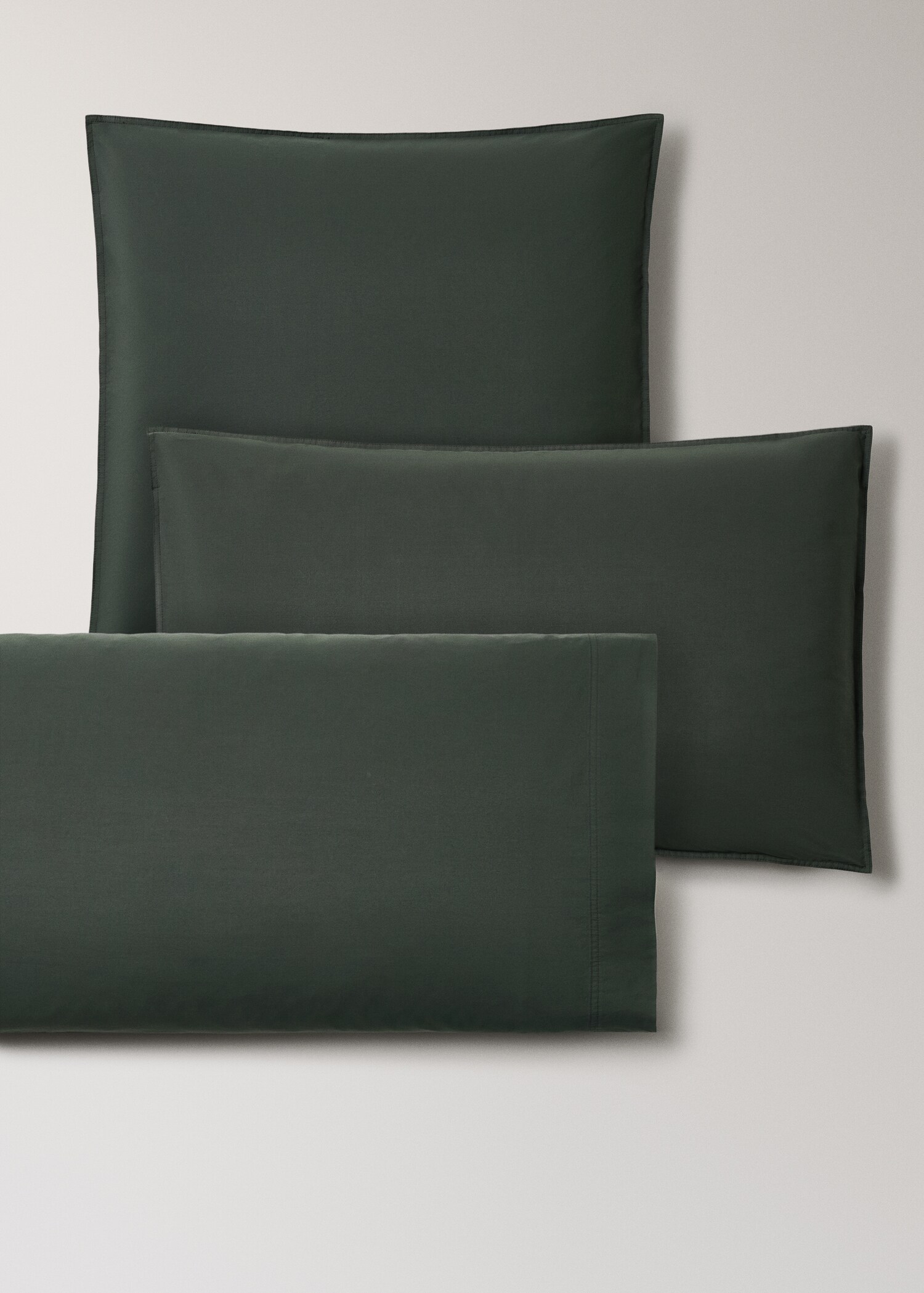 Two cotton poplin pillowcases with double stitching 60x60 cm - Details of the article 4