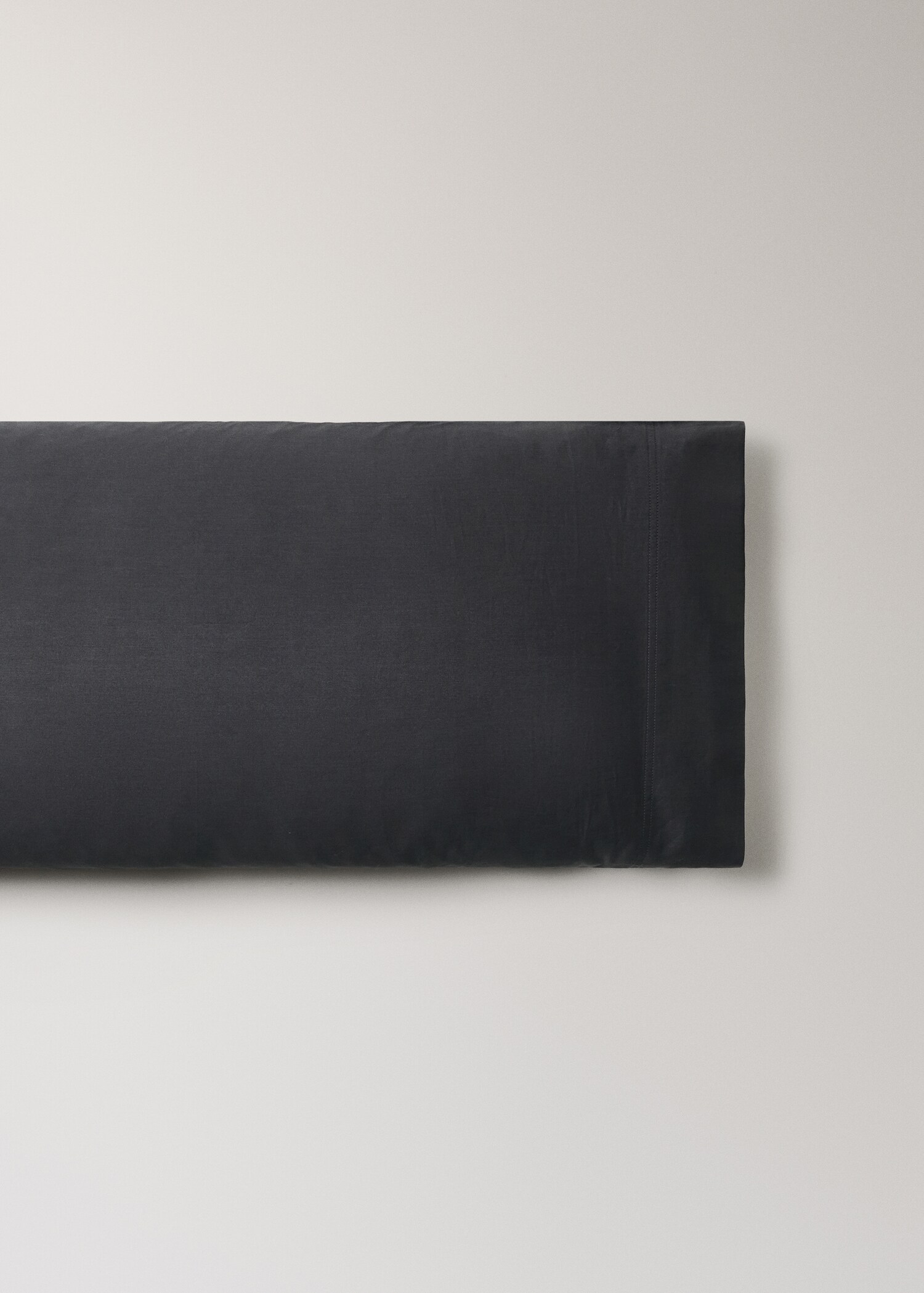 Housse d’oreiller coton satin lavé double surpiqûre 45x110 cm - Article sans modèle