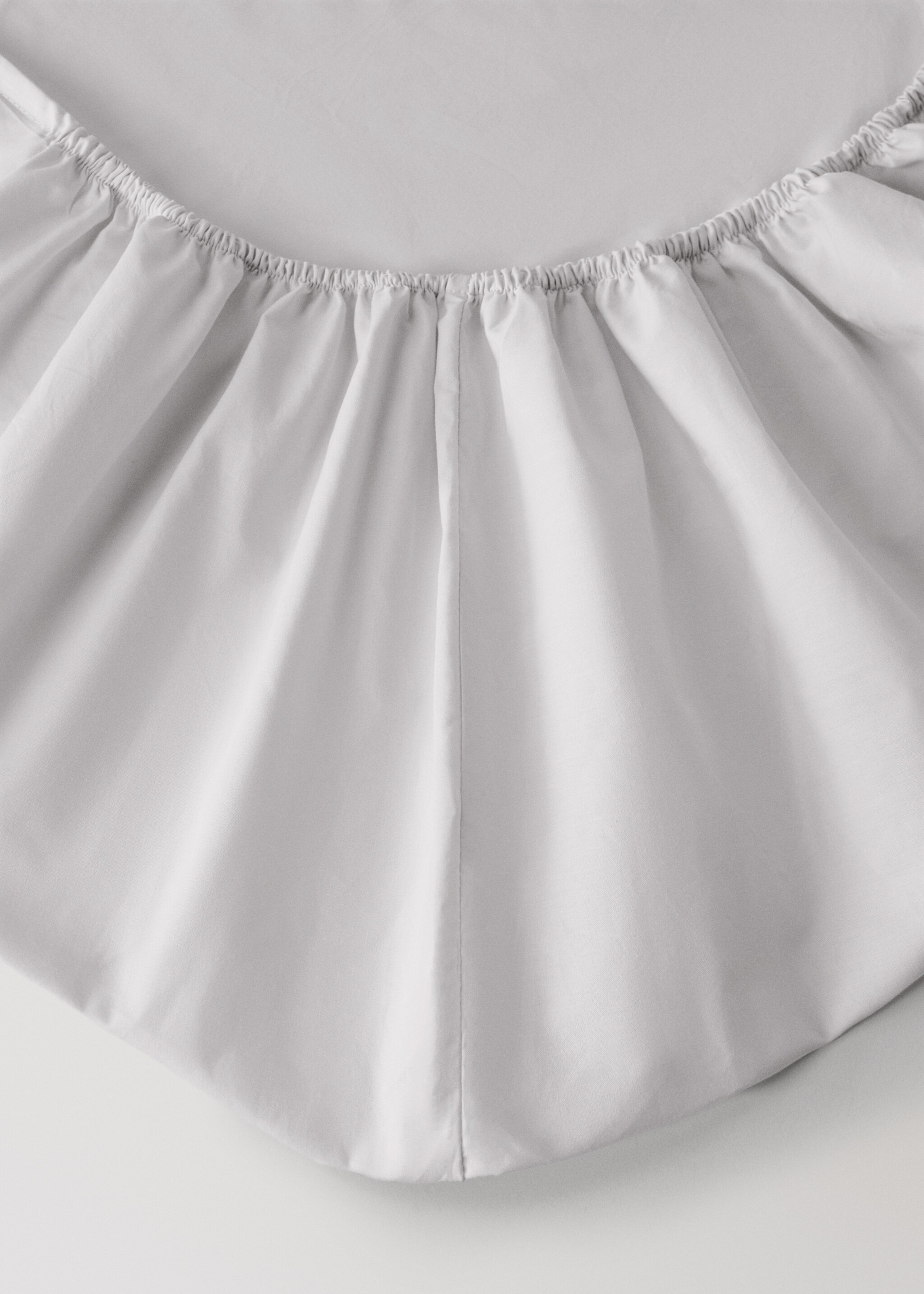 500-thread count percale cotton fitted sheet for 180/160 cm bed - Details of the article 1, Grey. Ref: 17051543-00.