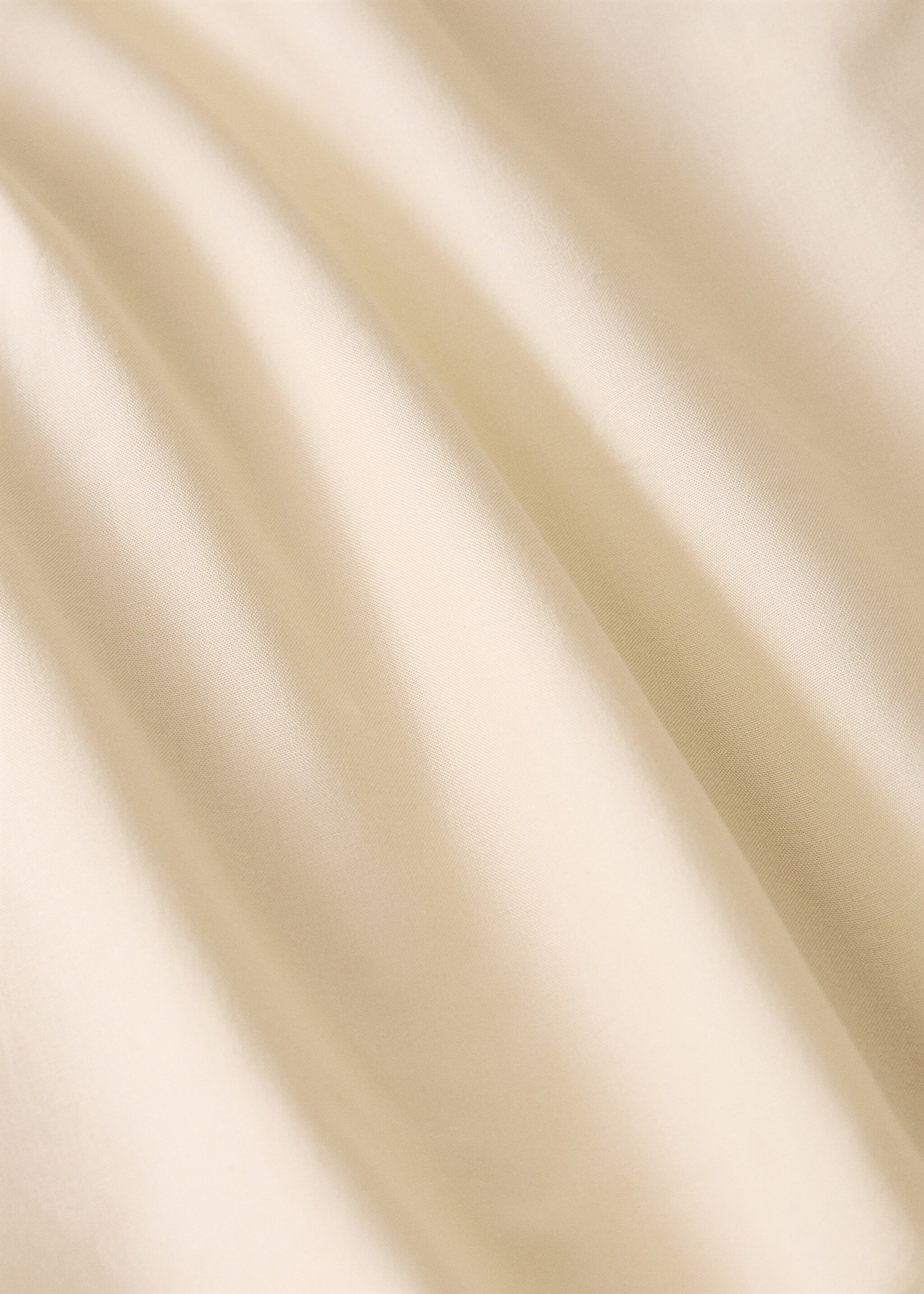 Percale cotton fitted sheet for 150 cm bed - Details of the article 2, Vanilla. Ref: 17051545-00.