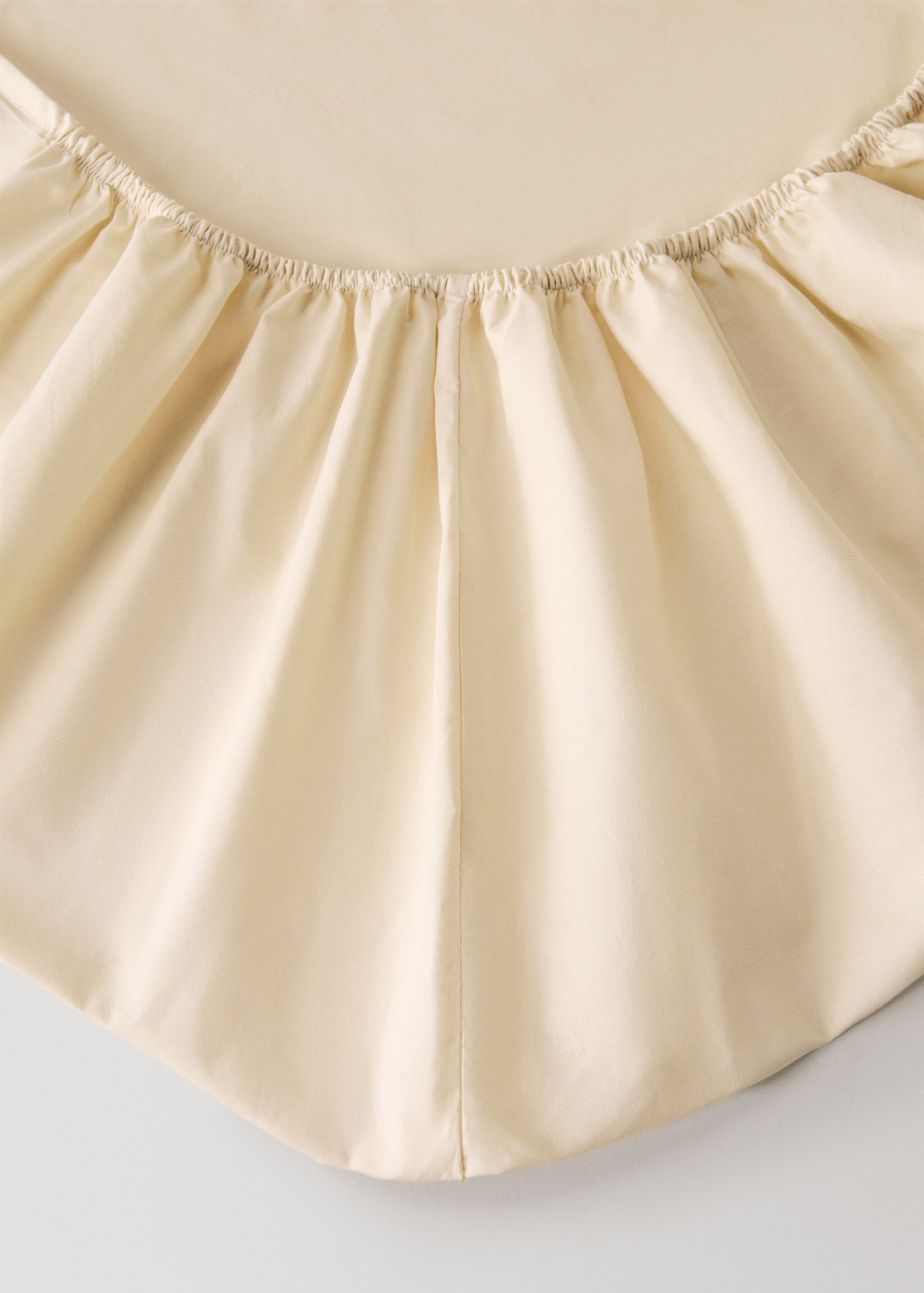 Drap-housse percale de coton lit 90 cm - Détail de l'article 1, Vanille. Ref: 17051547-00.