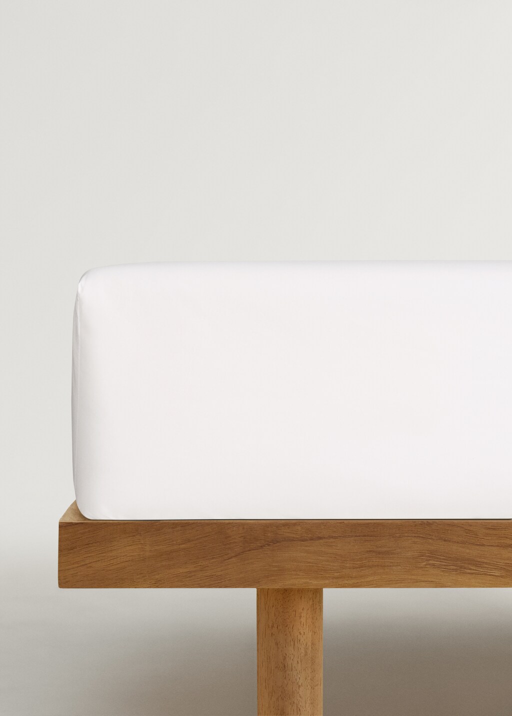 300-thread count percale cotton fitted sheet for 150/160 cm bed