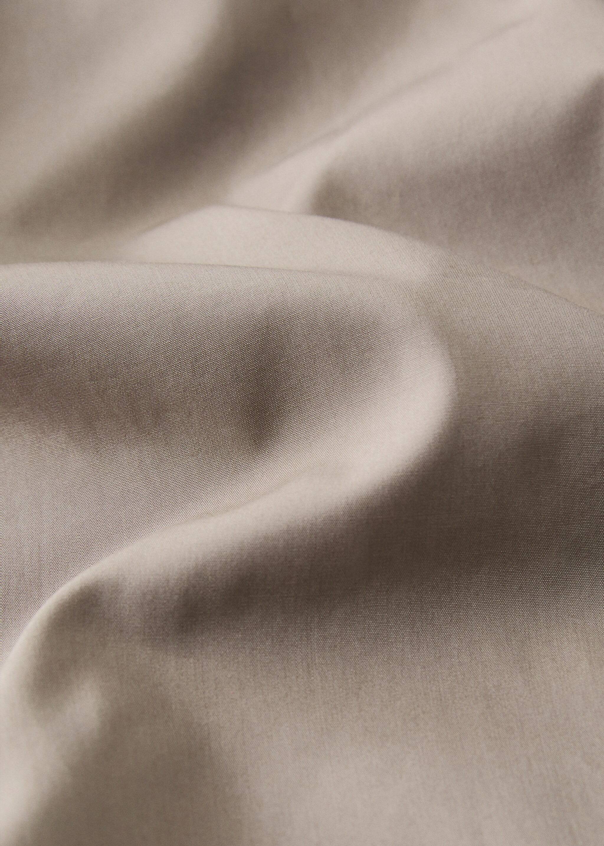 300 threads percale cotton fitted sheet King bed - Details of the article 2, Medium Brown. Ref: 17051551-00.