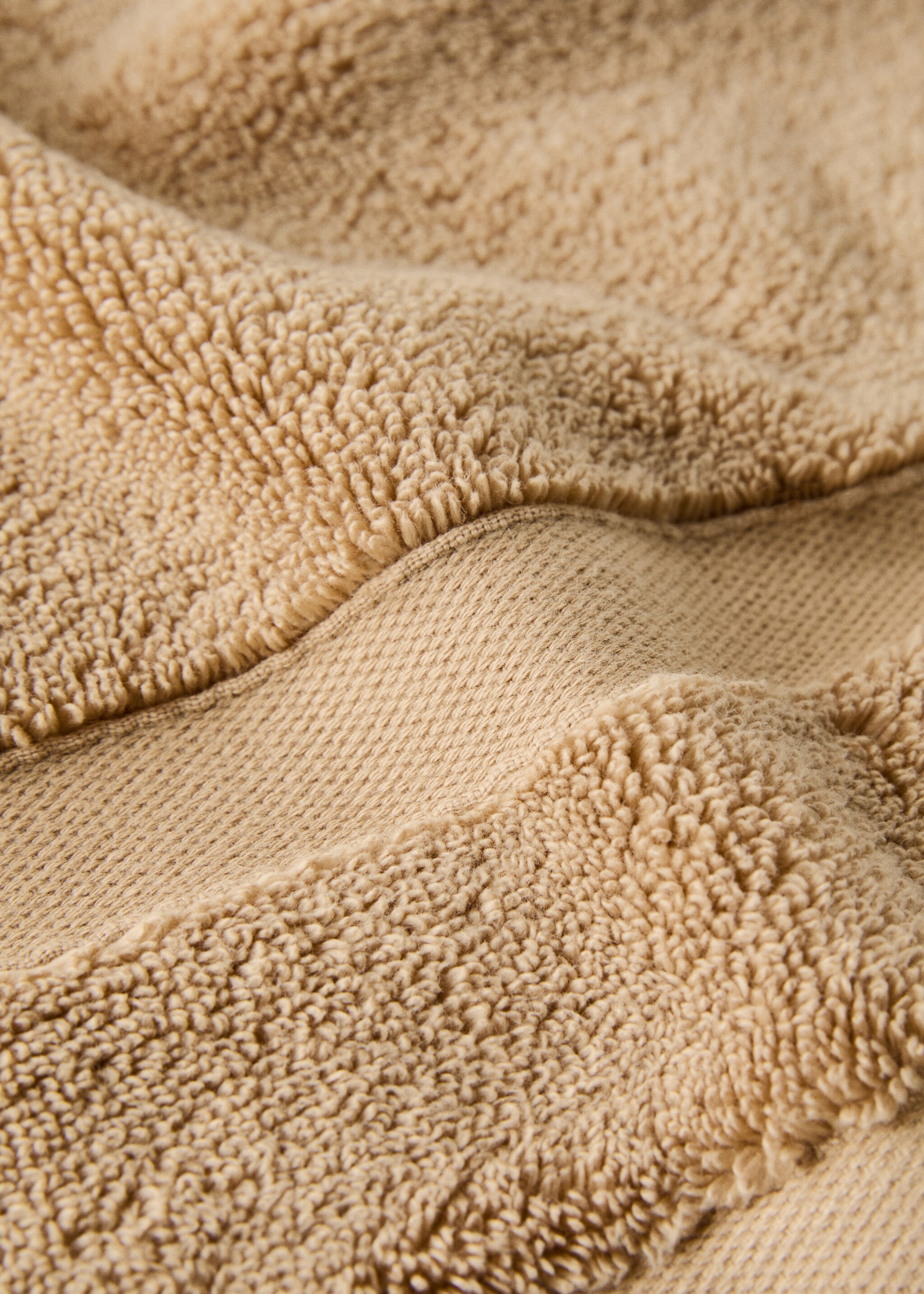 Extra-soft bathroom towel - Details of the article 1, Medium Brown. Ref: 17051558-00.
