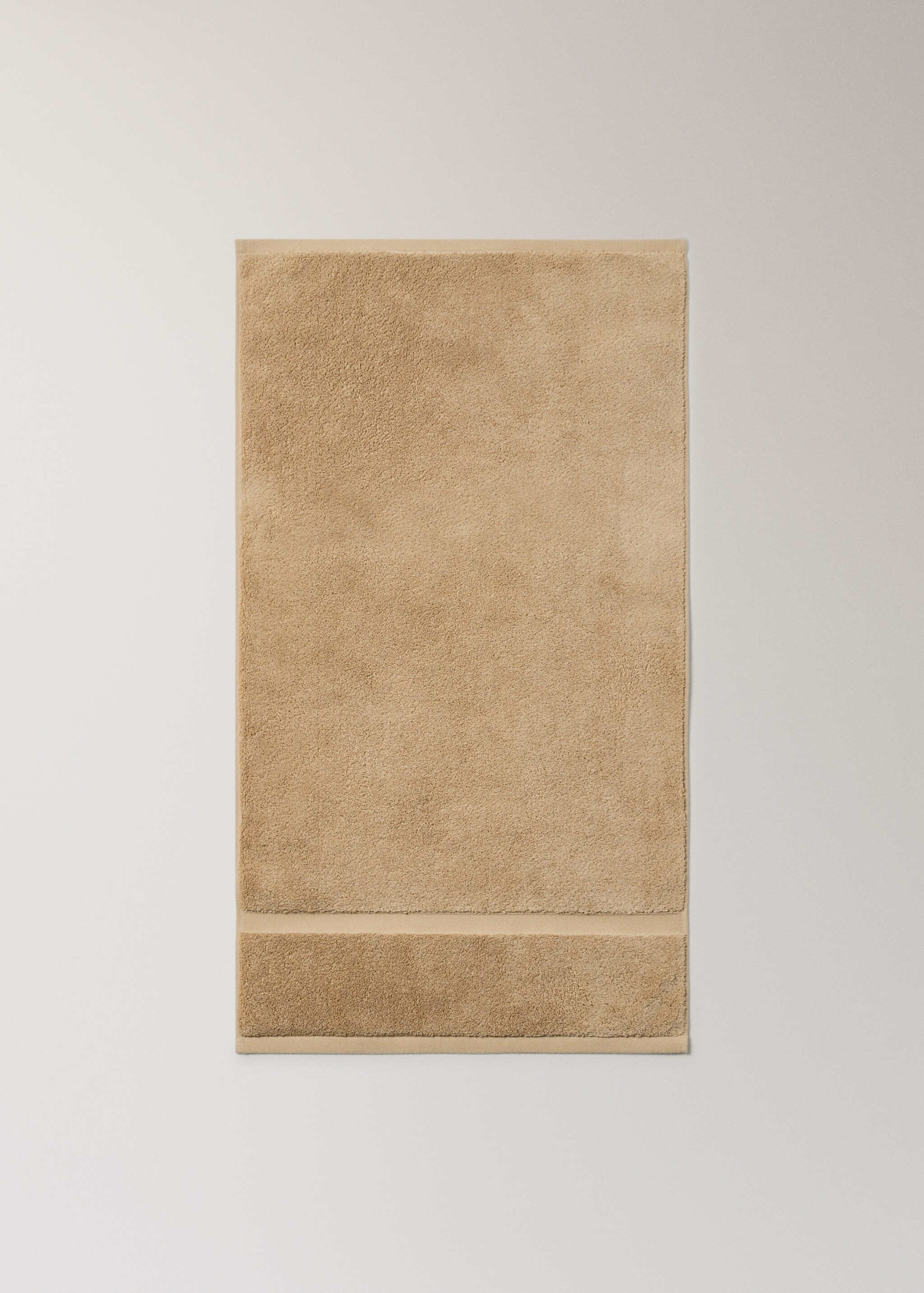 Extra-soft bathroom towel - Details of the article 3, Medium Brown. Ref: 17051558-00.