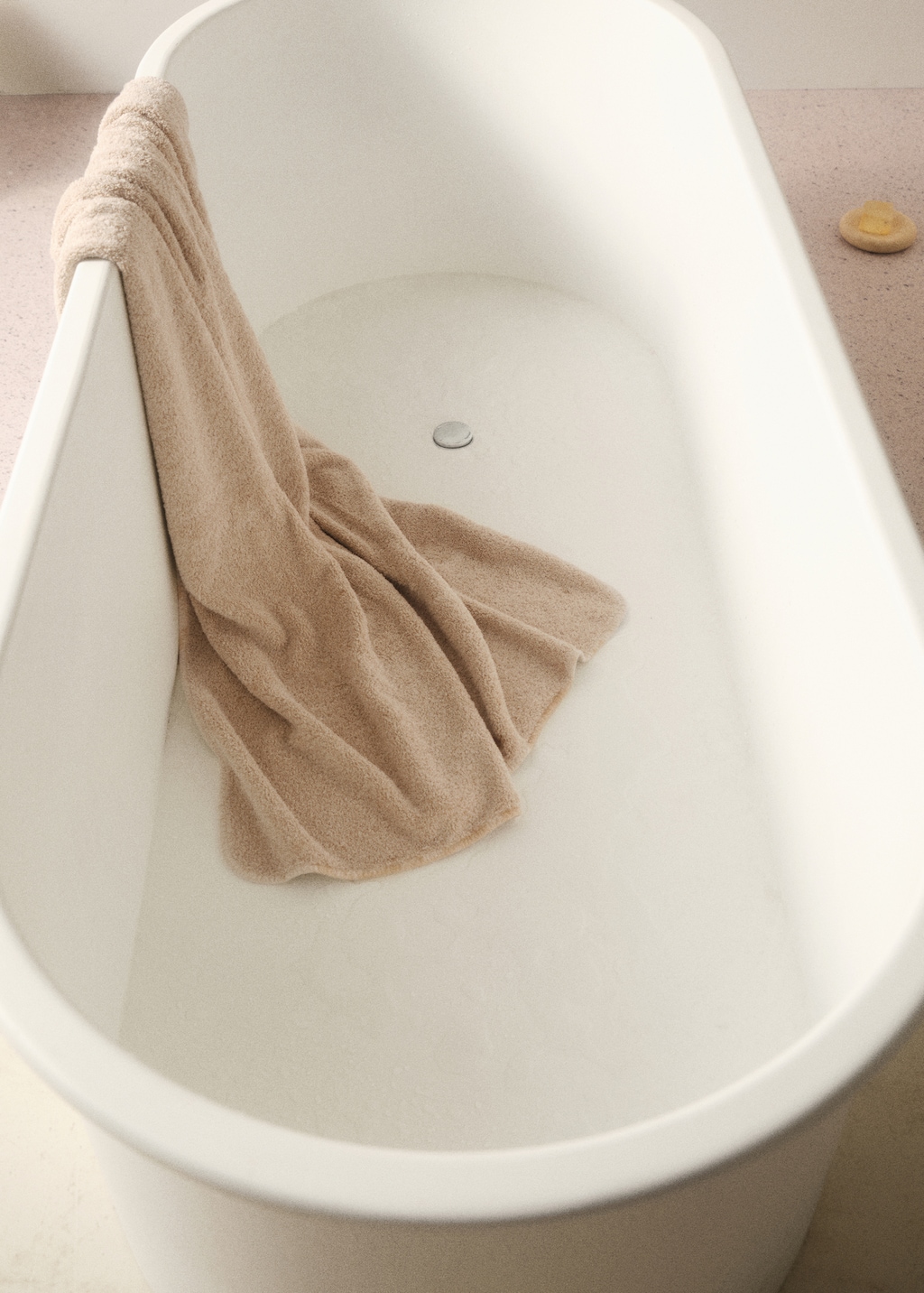 Garment-dyed bath towel