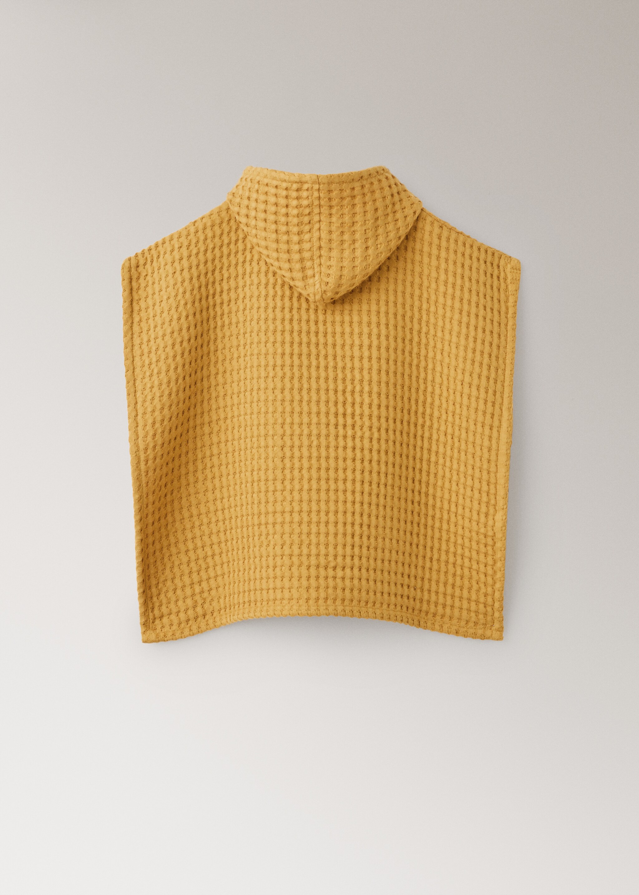 Children's waffle cotton dressing gown - Details of the article 1, Mustard. Ref: 17051567-00.