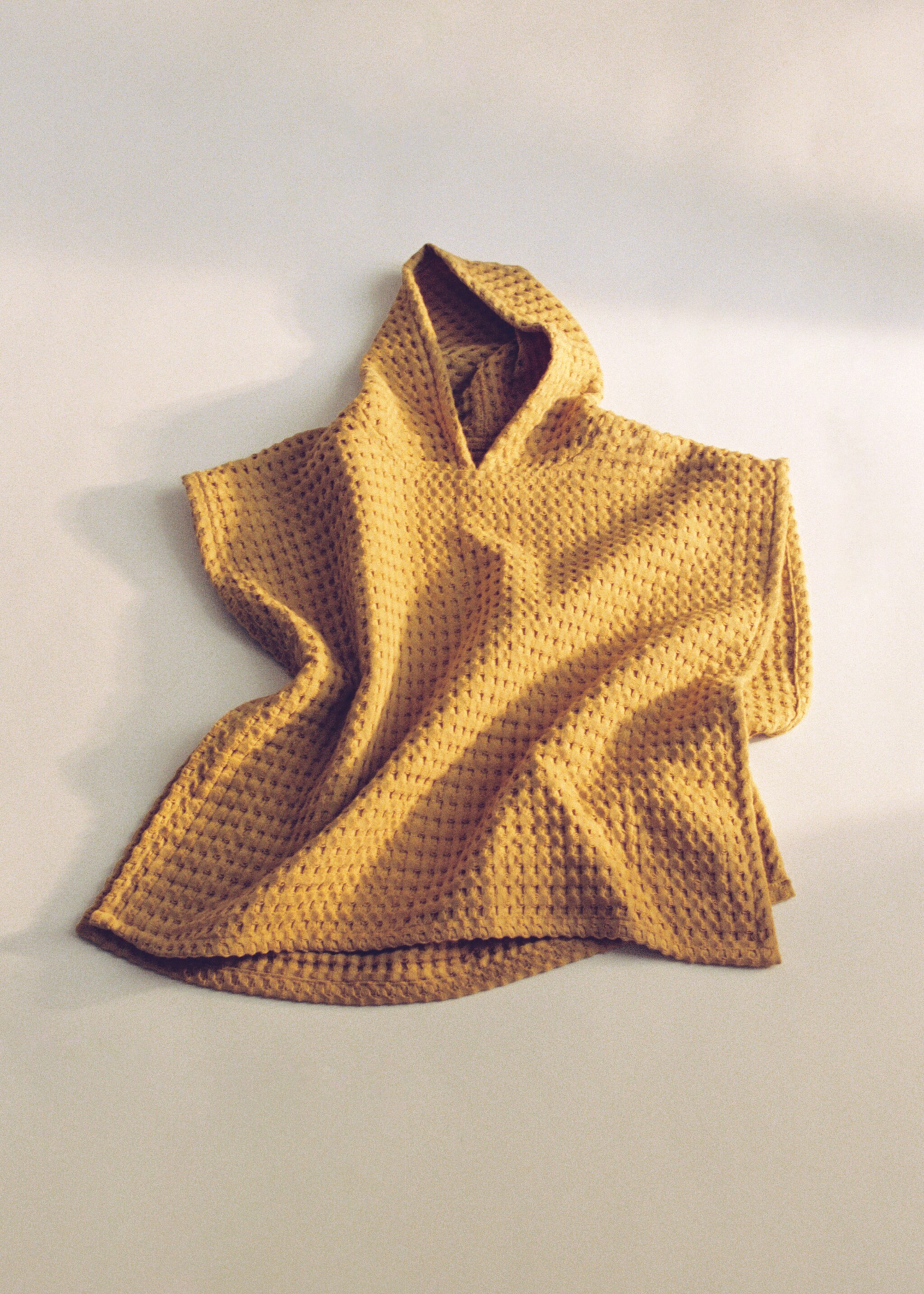 Peignoir enfant coton gaufré - Détail de l'article 5, Moutarde. Ref: 17051567-00.