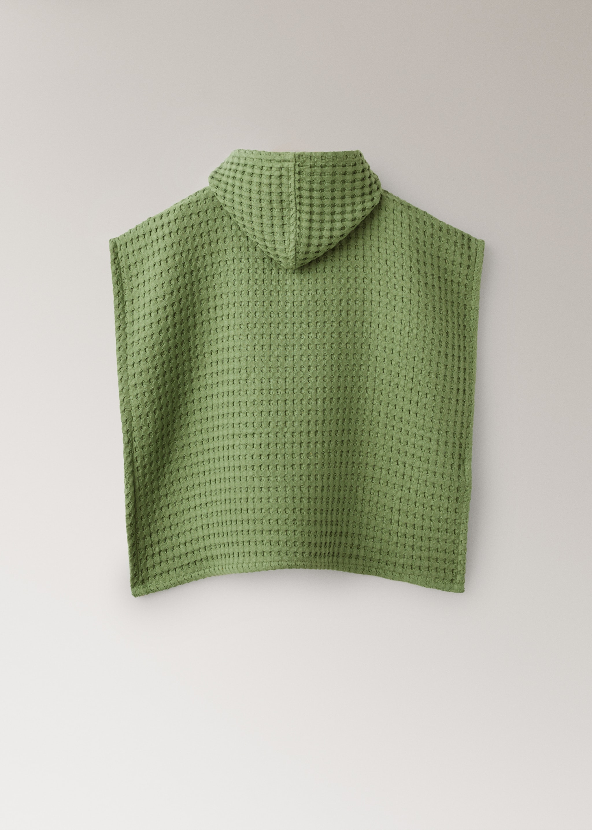 Children's waffle cotton dressing gown - Details of the article 1, Green. Ref: 17051567-00.