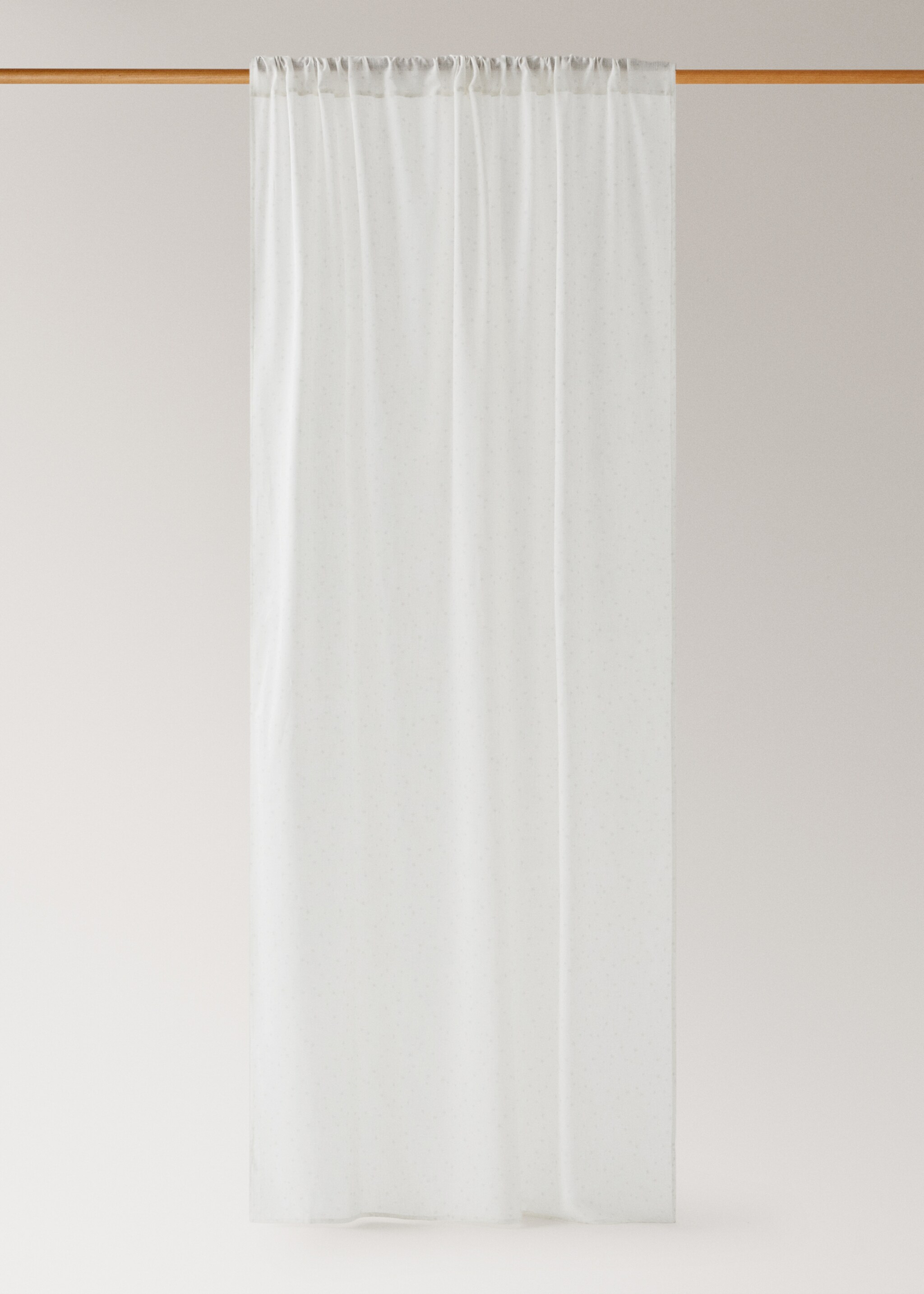 Children's cotton curtain with star print - Article without model, White. Ref: 17051568-00.