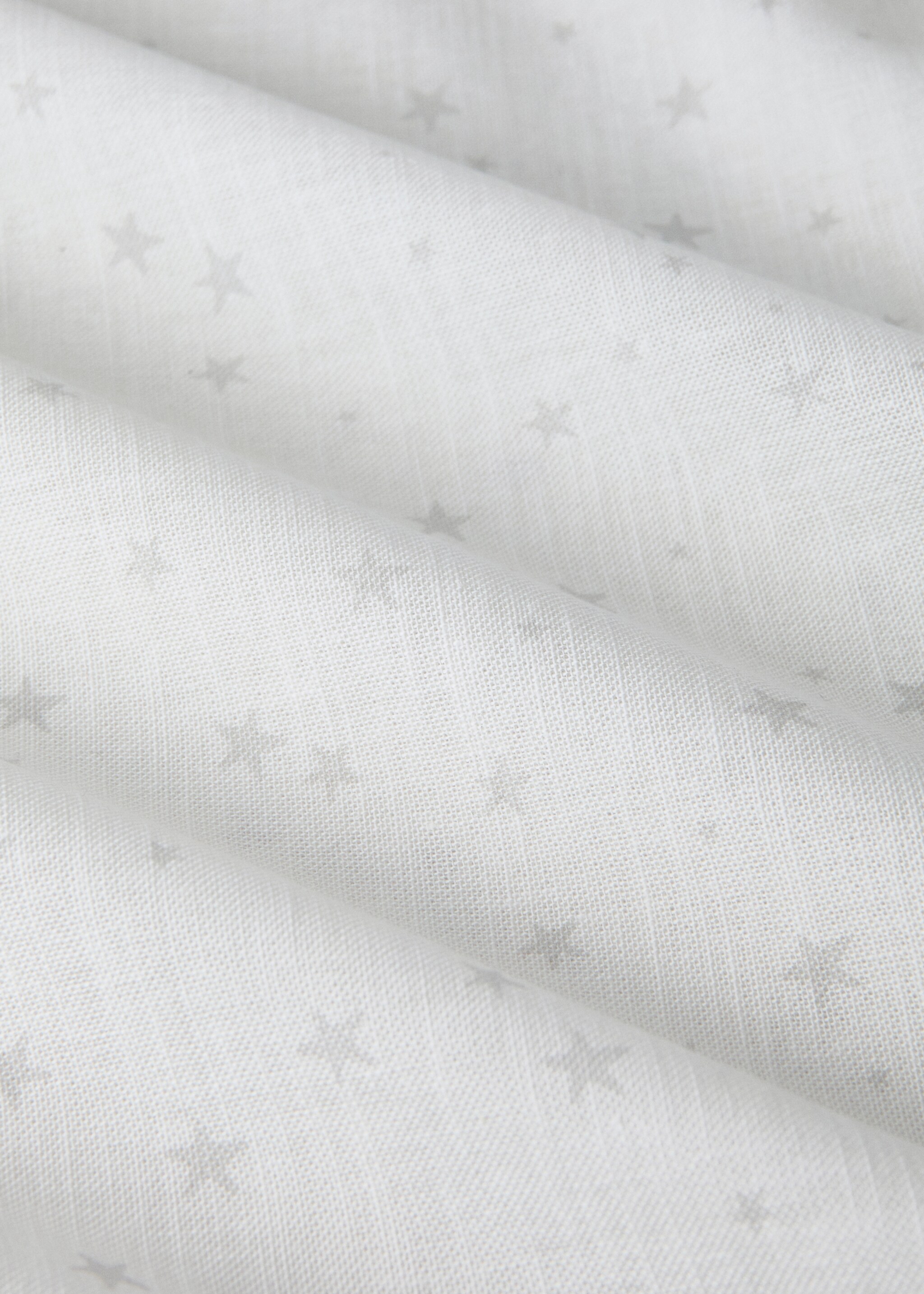 Children's cotton curtain with star print - Details of the article 3, White. Ref: 17051568-00.