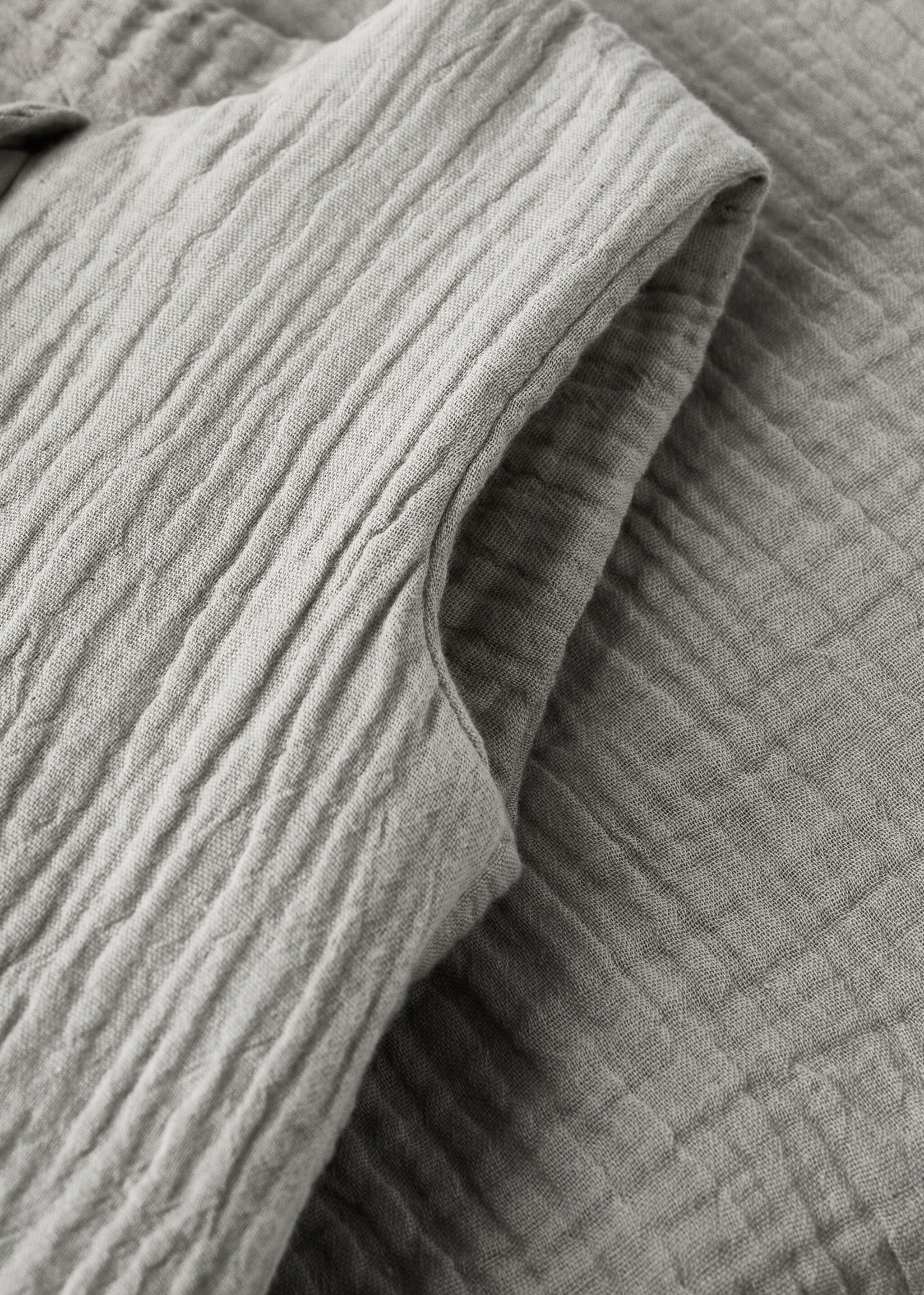 Baumwoll-Gaze-Ausgehjacke - Detail des Artikels 1, Mittelbraun. Ref: 17051572-00.