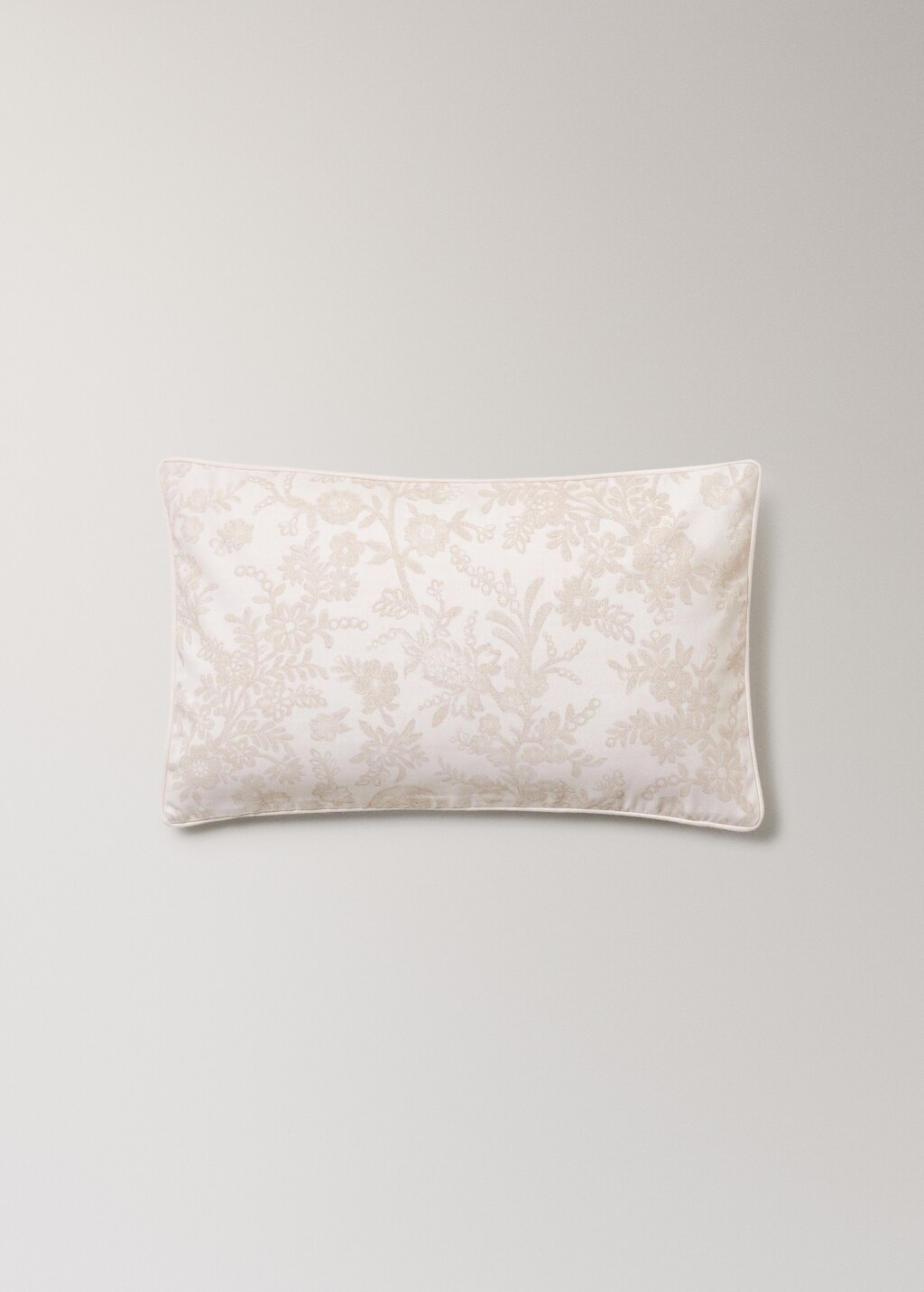 100% cotton floral-print cushion cover 30x50cm