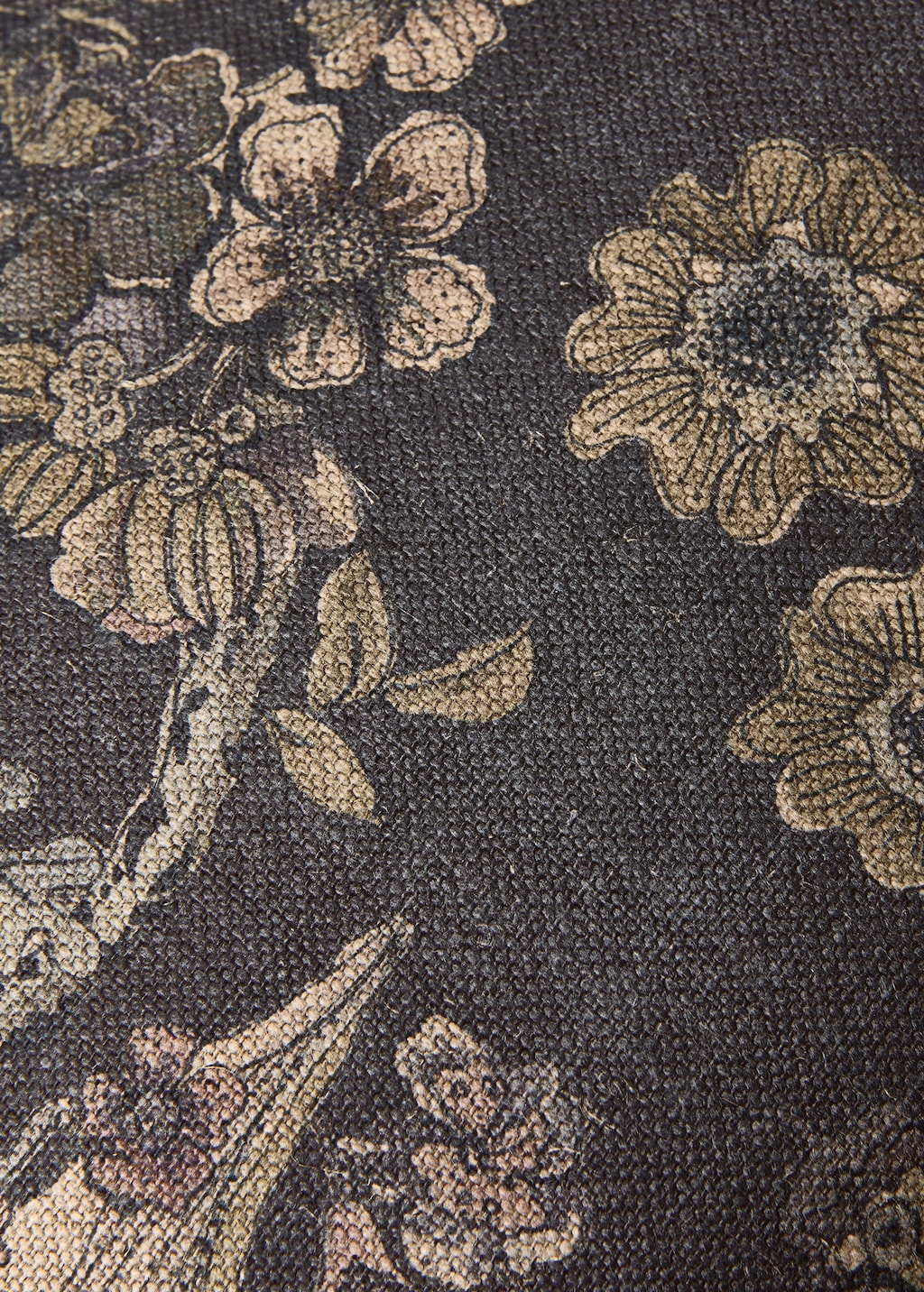 Linen floral-print cushion cover 40x60 cm