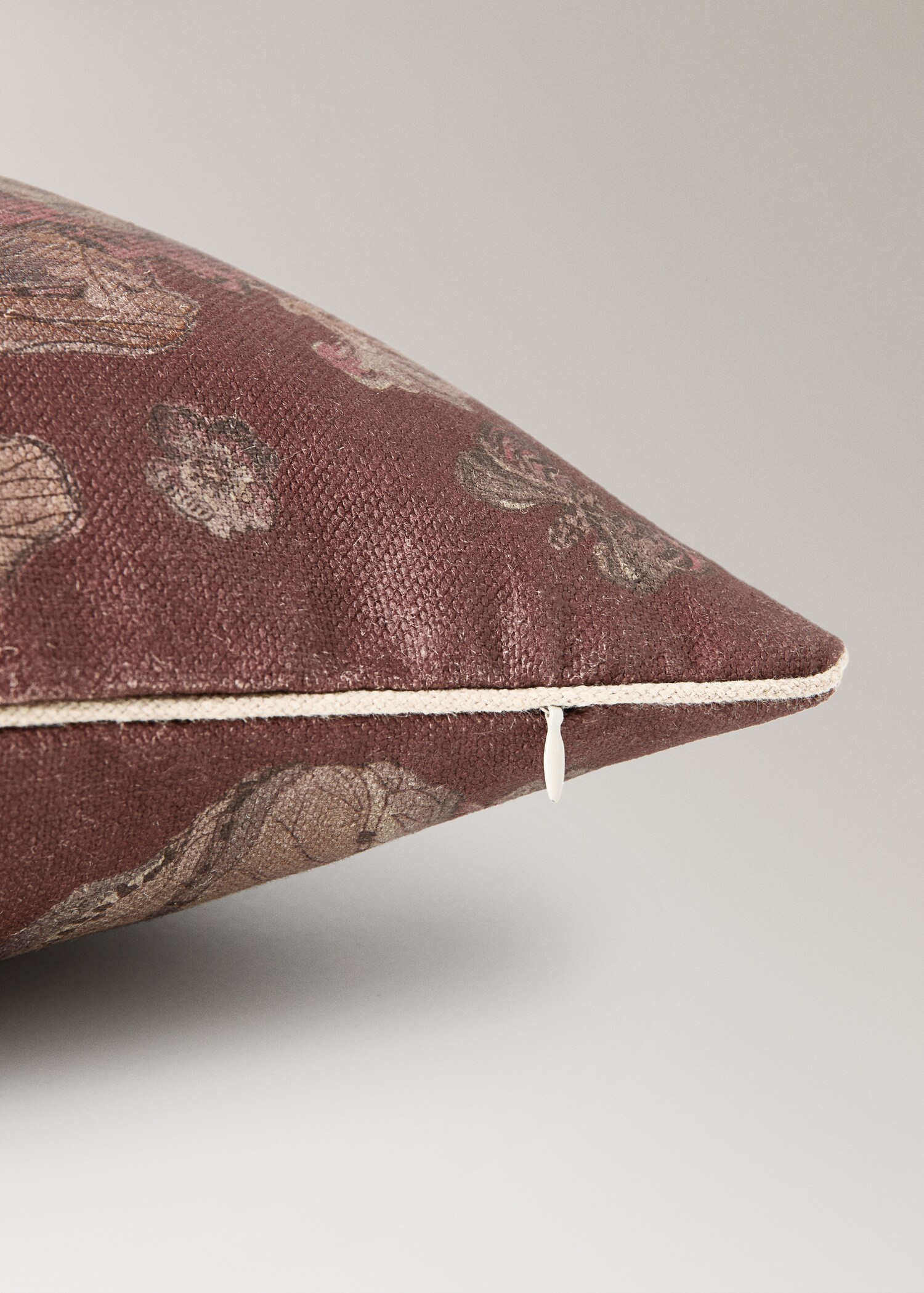Linen floral-print cushion cover 40x60 cm - Details of the article 1