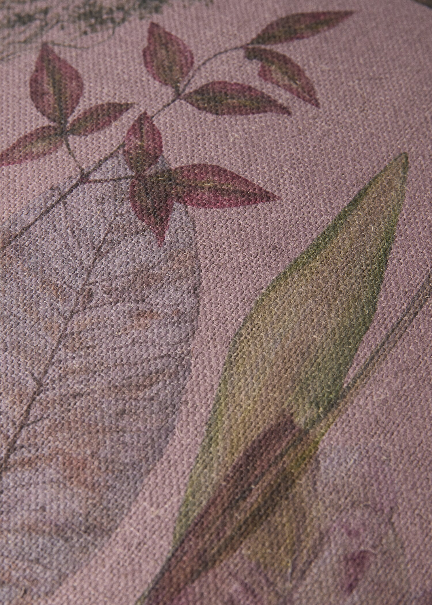 Linen floral-print cushion cover 50x50 cm - Details of the article 4