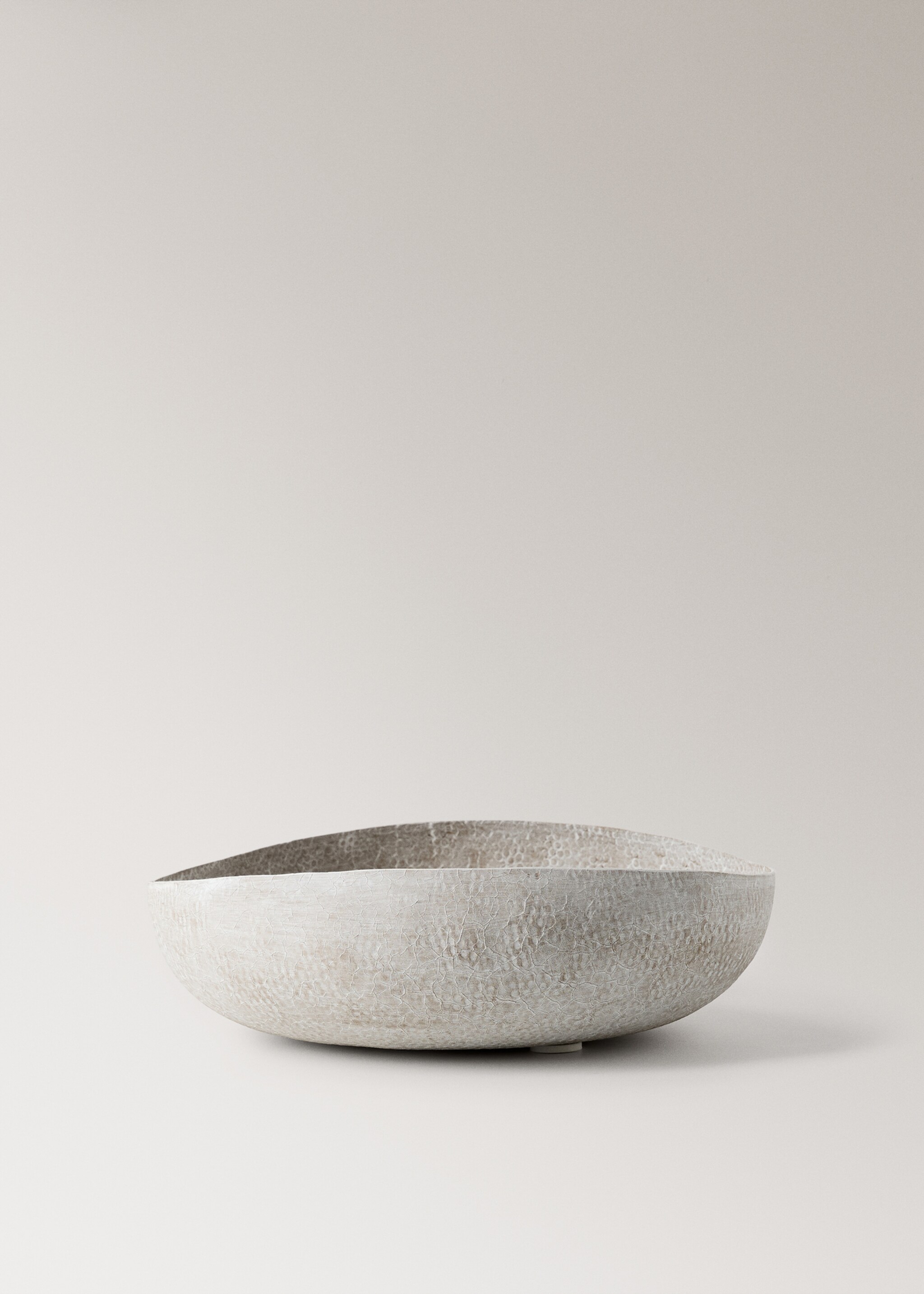Bowl decorativo metal textura grande - Artículo sin modelo, Gris. Ref: 17052031-00.
