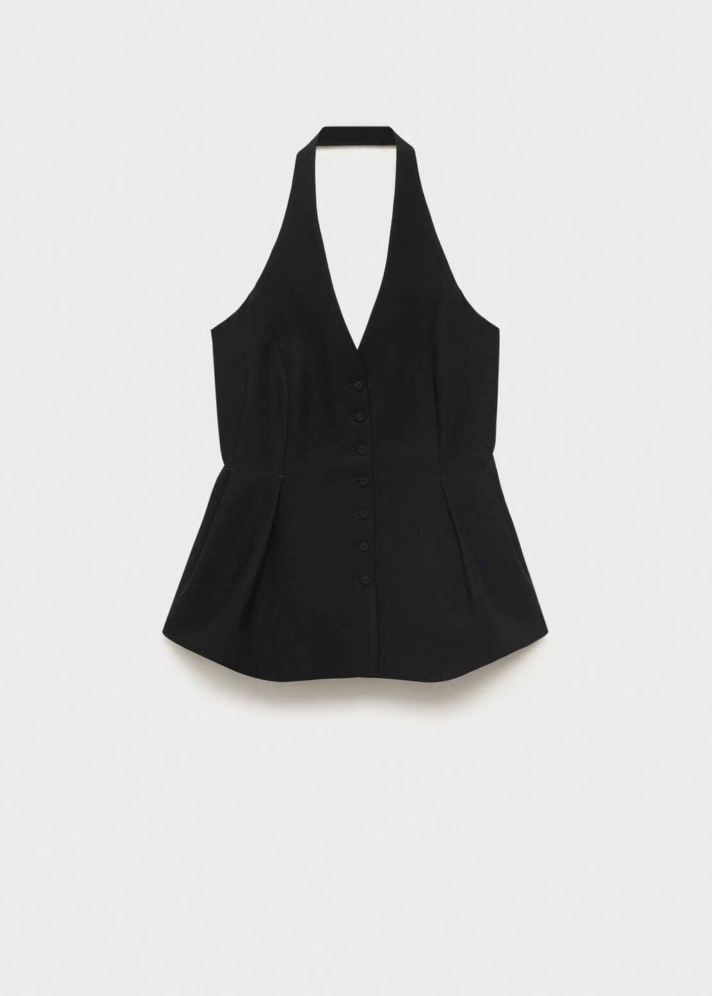 Halter-neck peplum vest - image 5