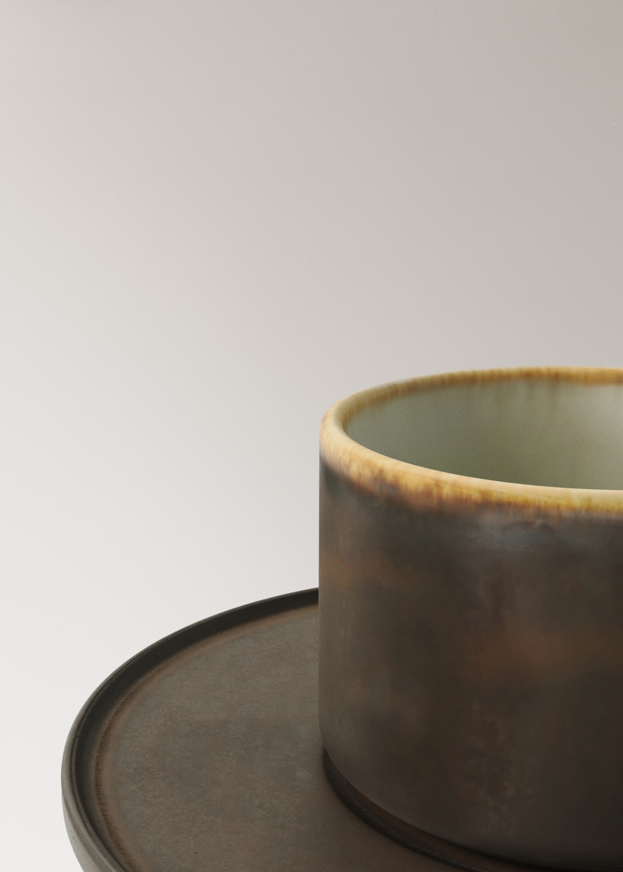 Matte Steingutbecher - Detail des Artikels 2, Kaffeebraun. Ref: 17052039-00.