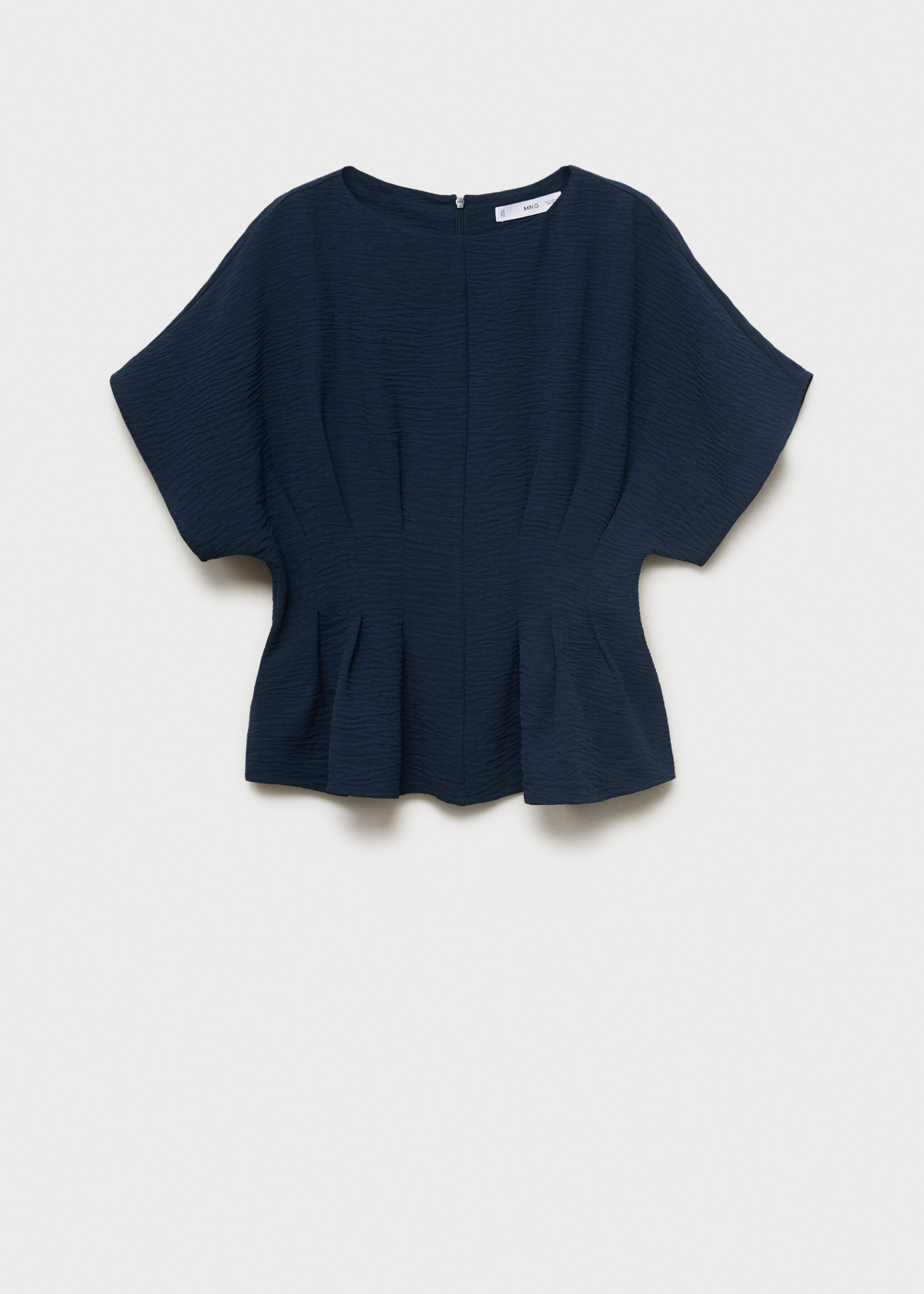 Short-sleeved peplum blouse - Article without model