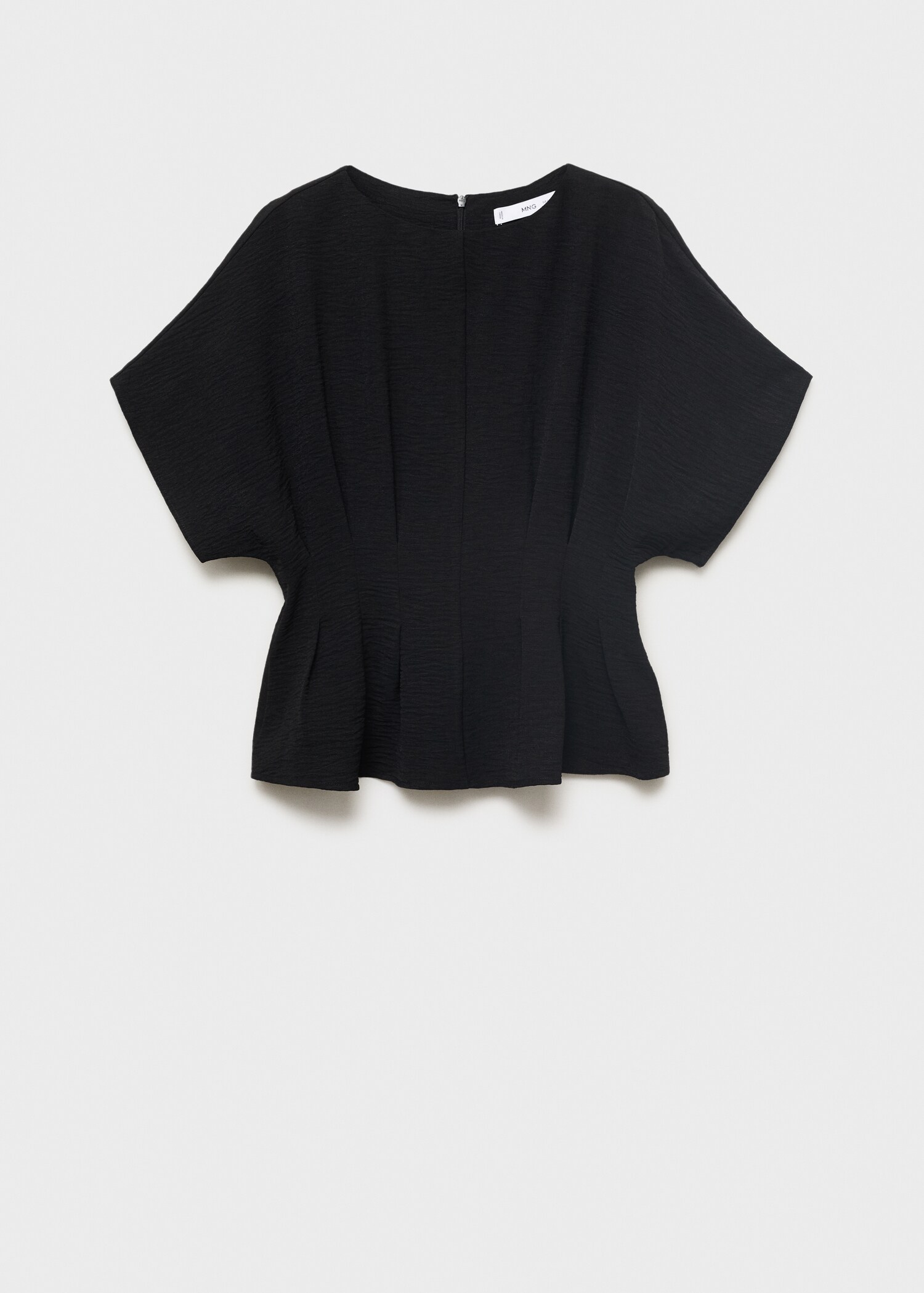 Short-sleeved peplum blouse - Article without model