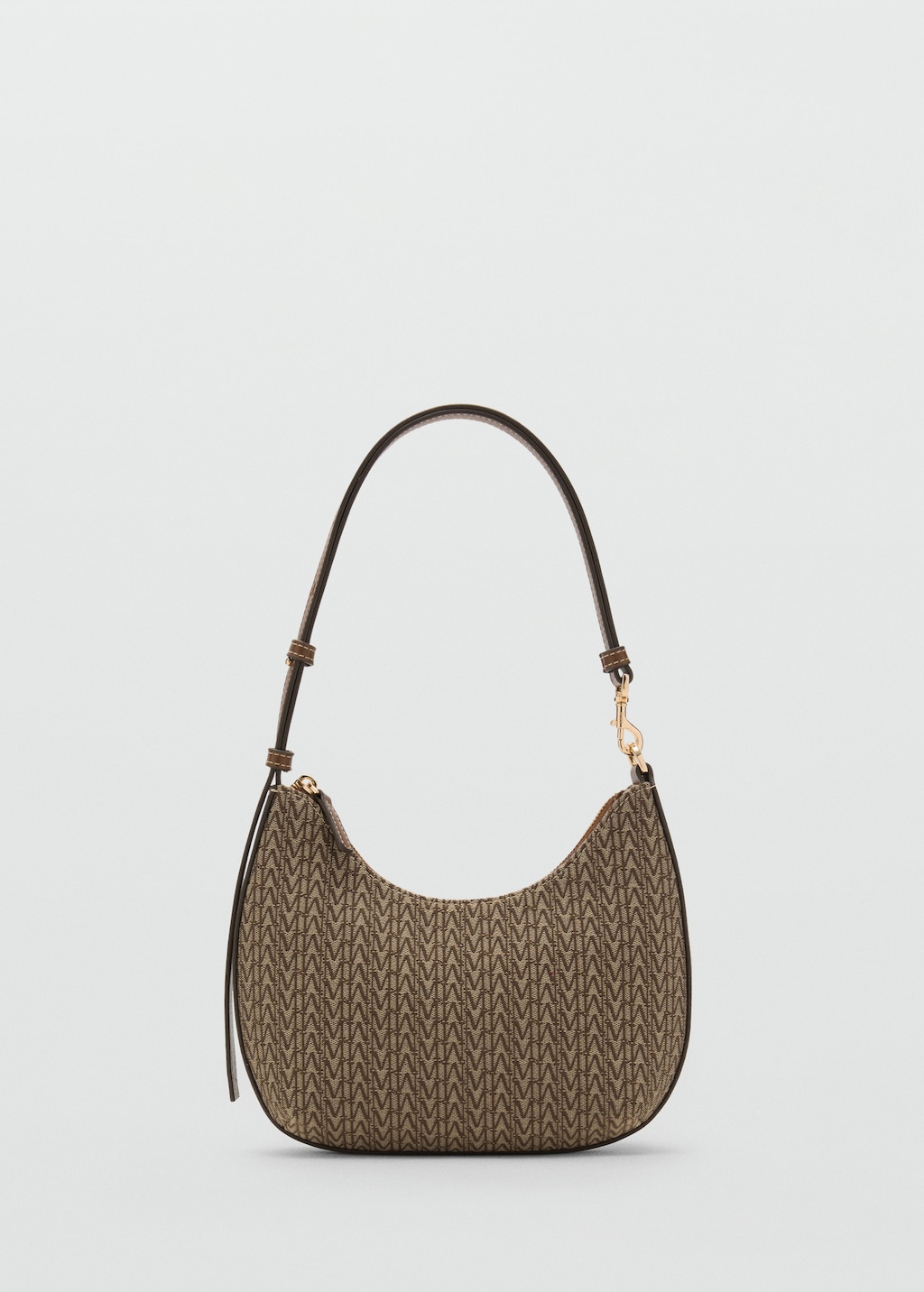 Jacquard shoulder bag with logo