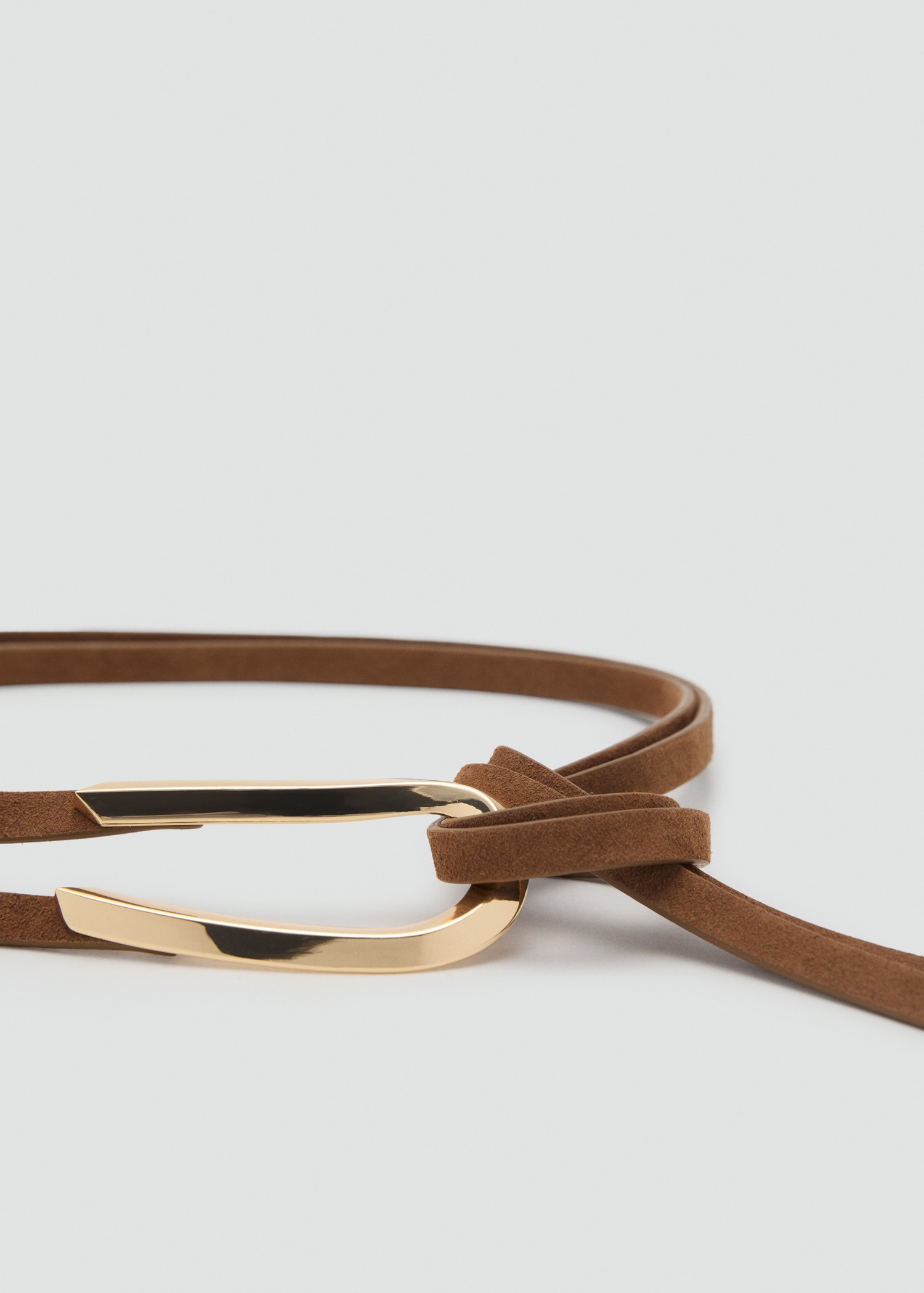 Thin suede leather belt1