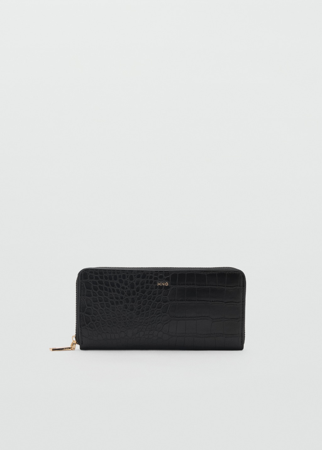 Large croc-effect wallet
