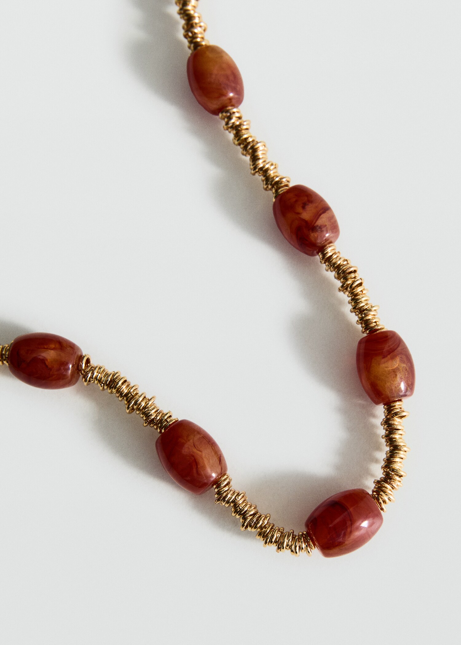 Beaded chain necklace - Medium plane