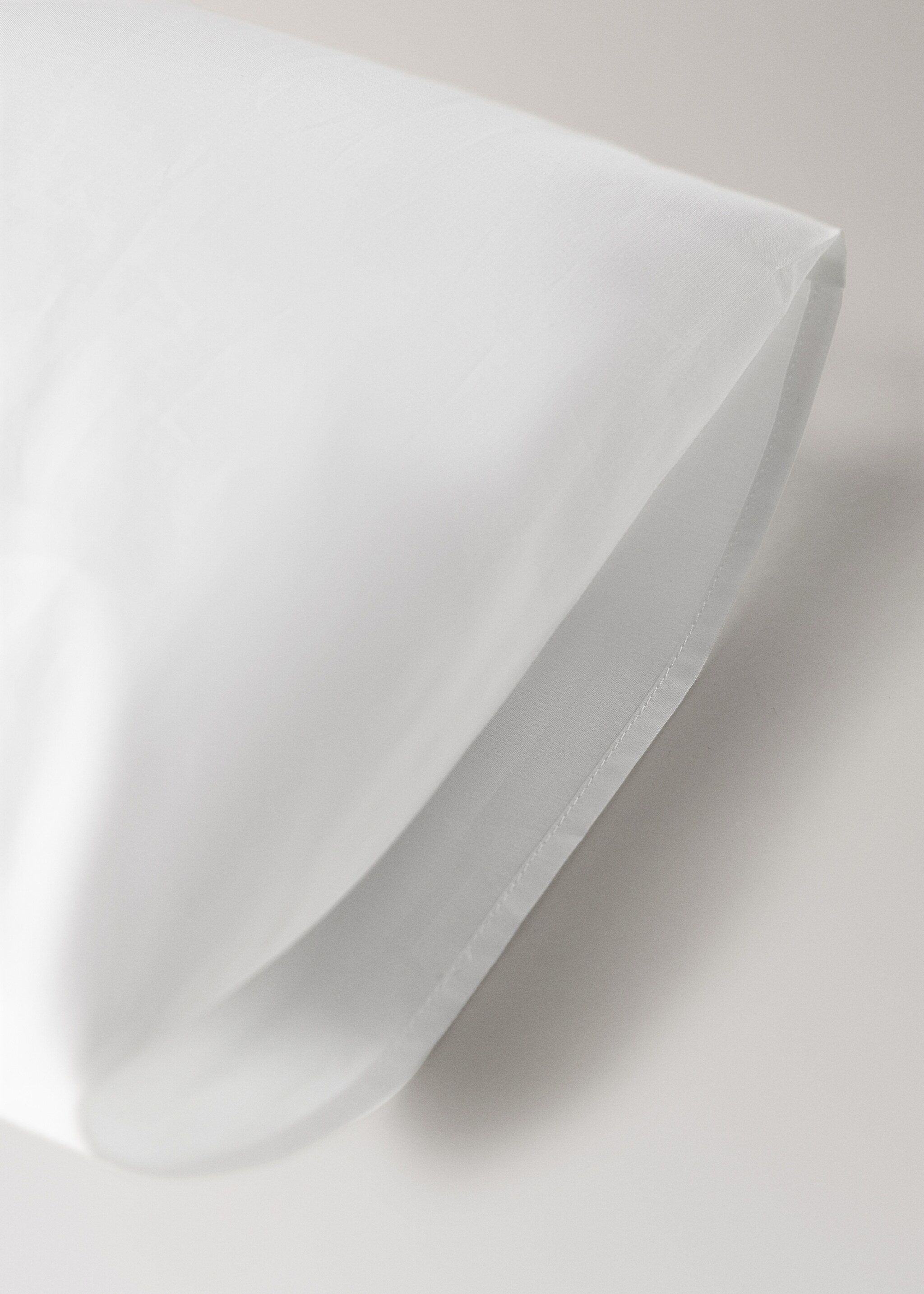 Embroidered frill cot pillow and top sheet set - Details of the article 3, White. Ref: 17052549-00.