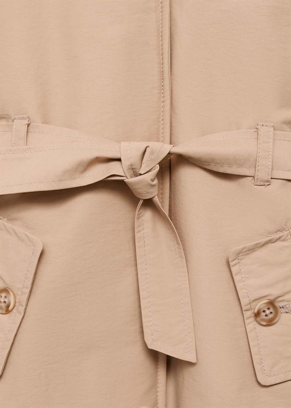 Trench coat with fur lining