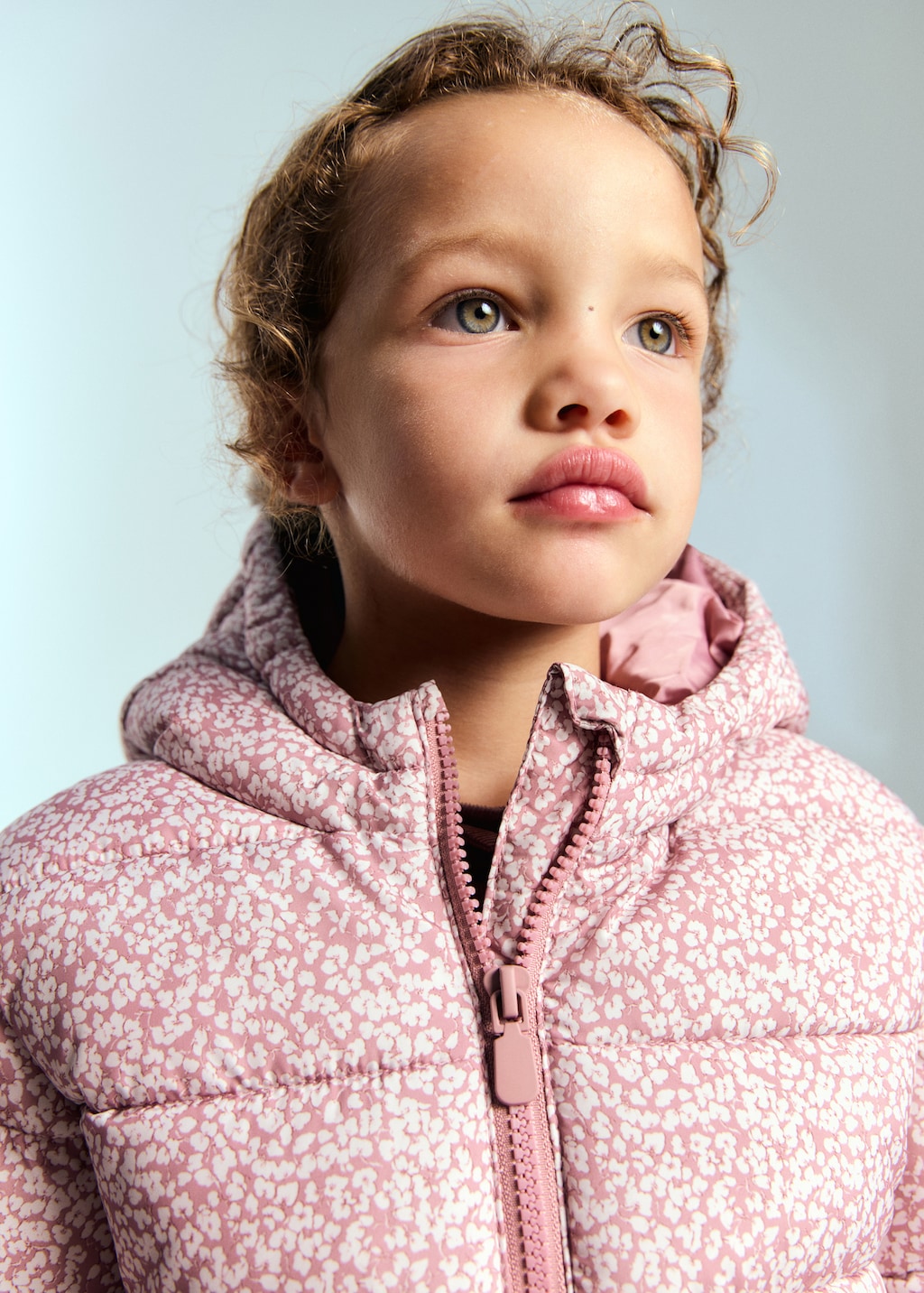 Floral hooded anorak