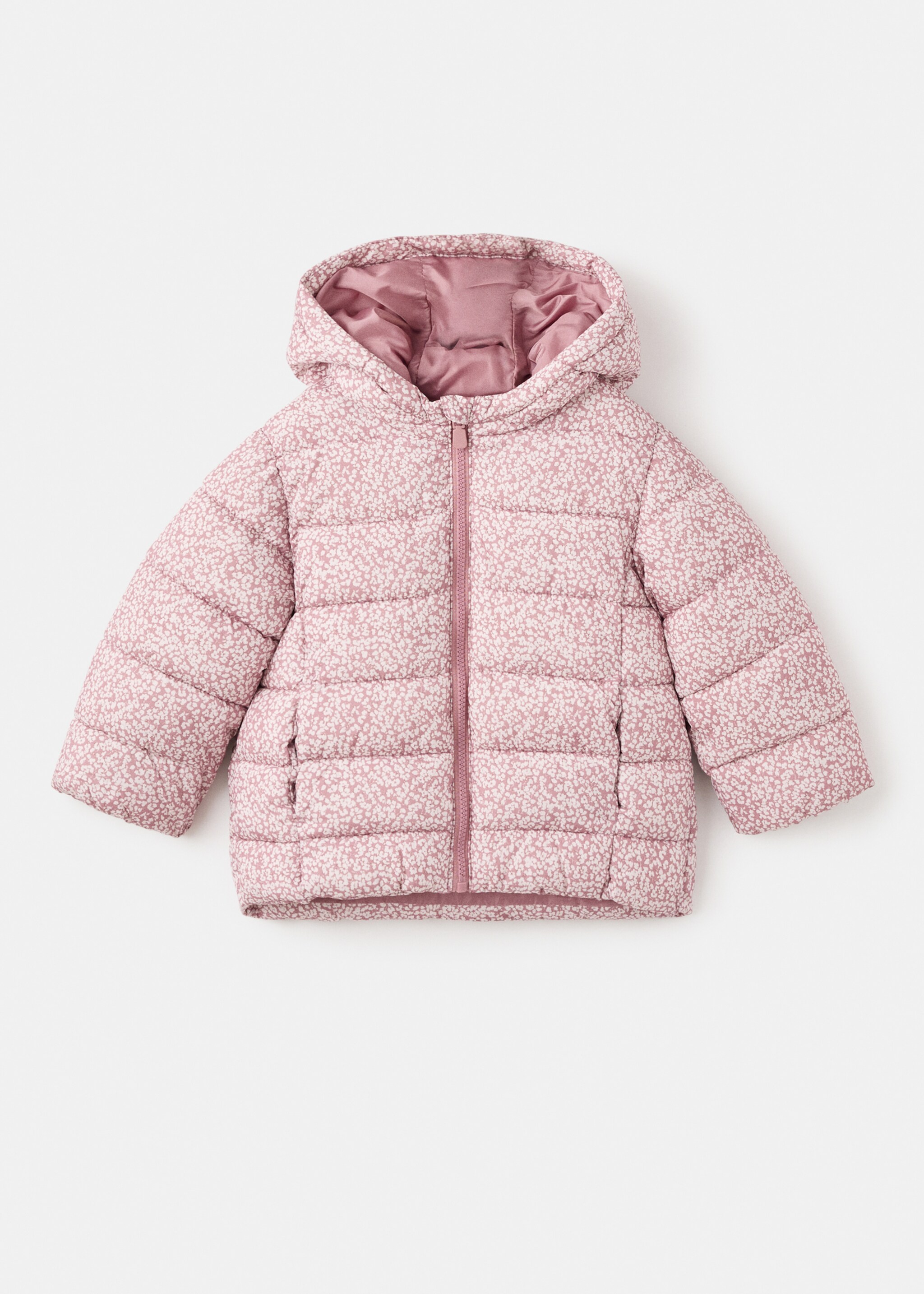 Floral hooded anorak - Article without model, Pink. Ref: 17052896-00.