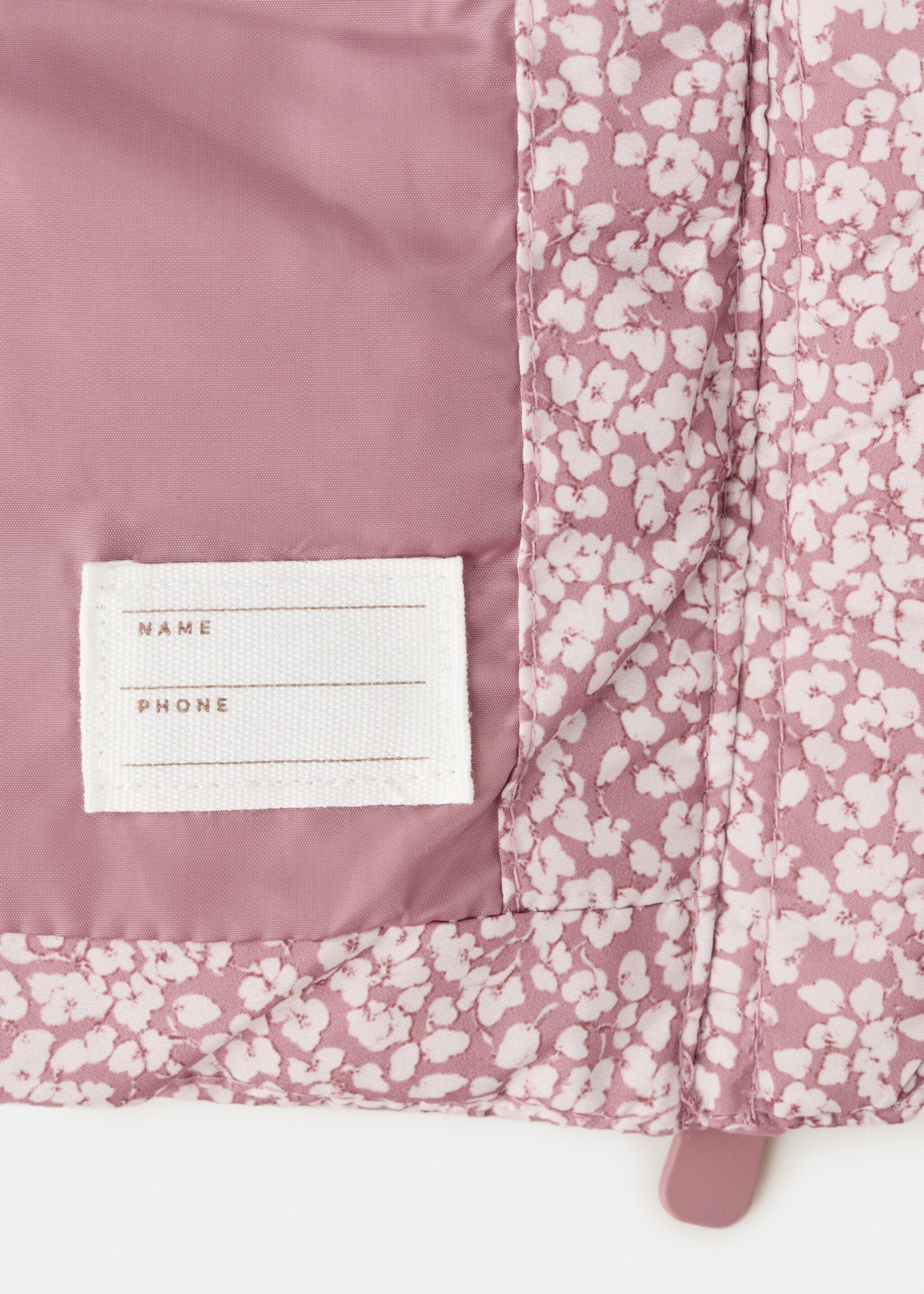Floral hooded anorak - Details of the article 0, Pink. Ref: 17052896-00.
