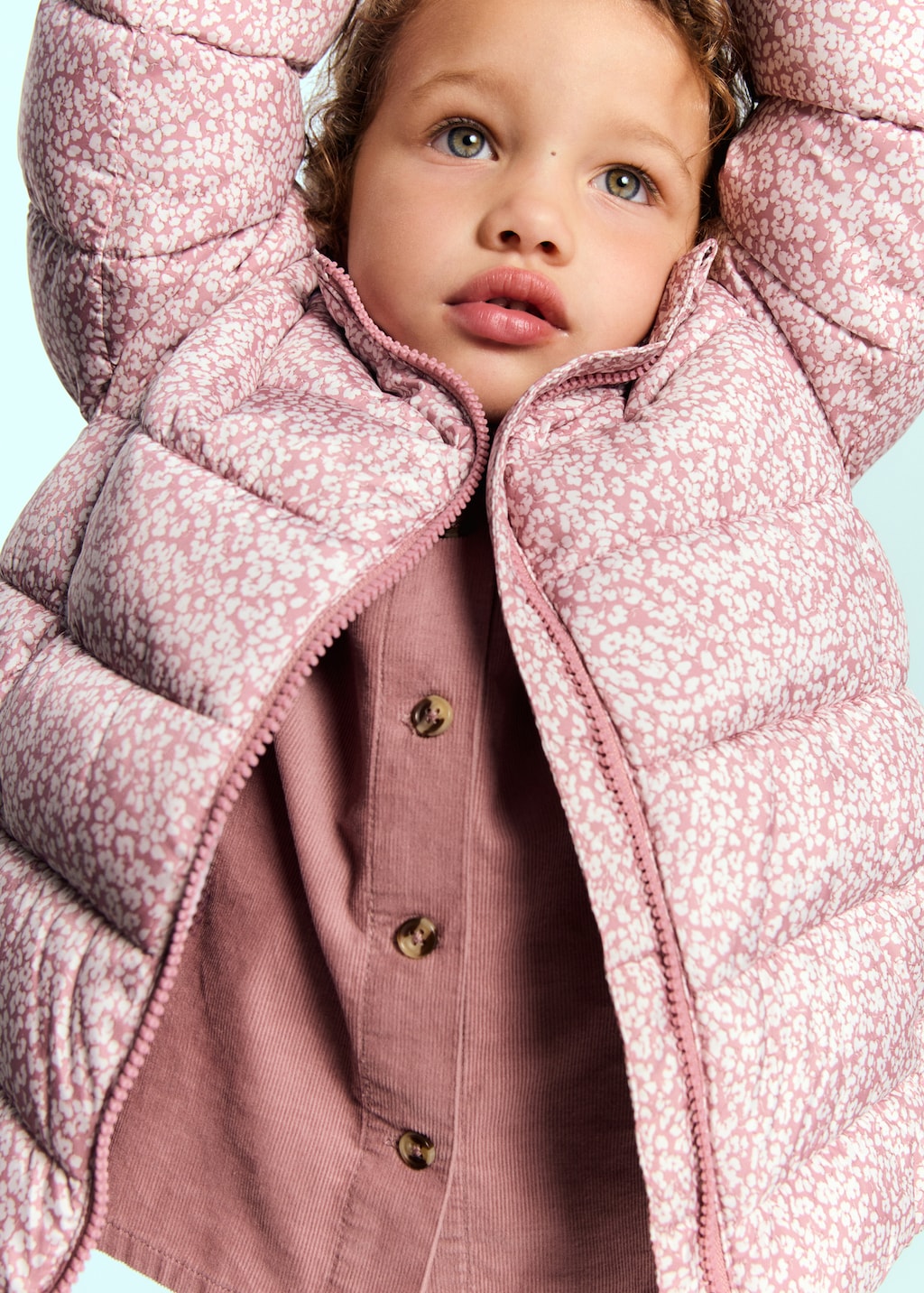 Floral hooded anorak