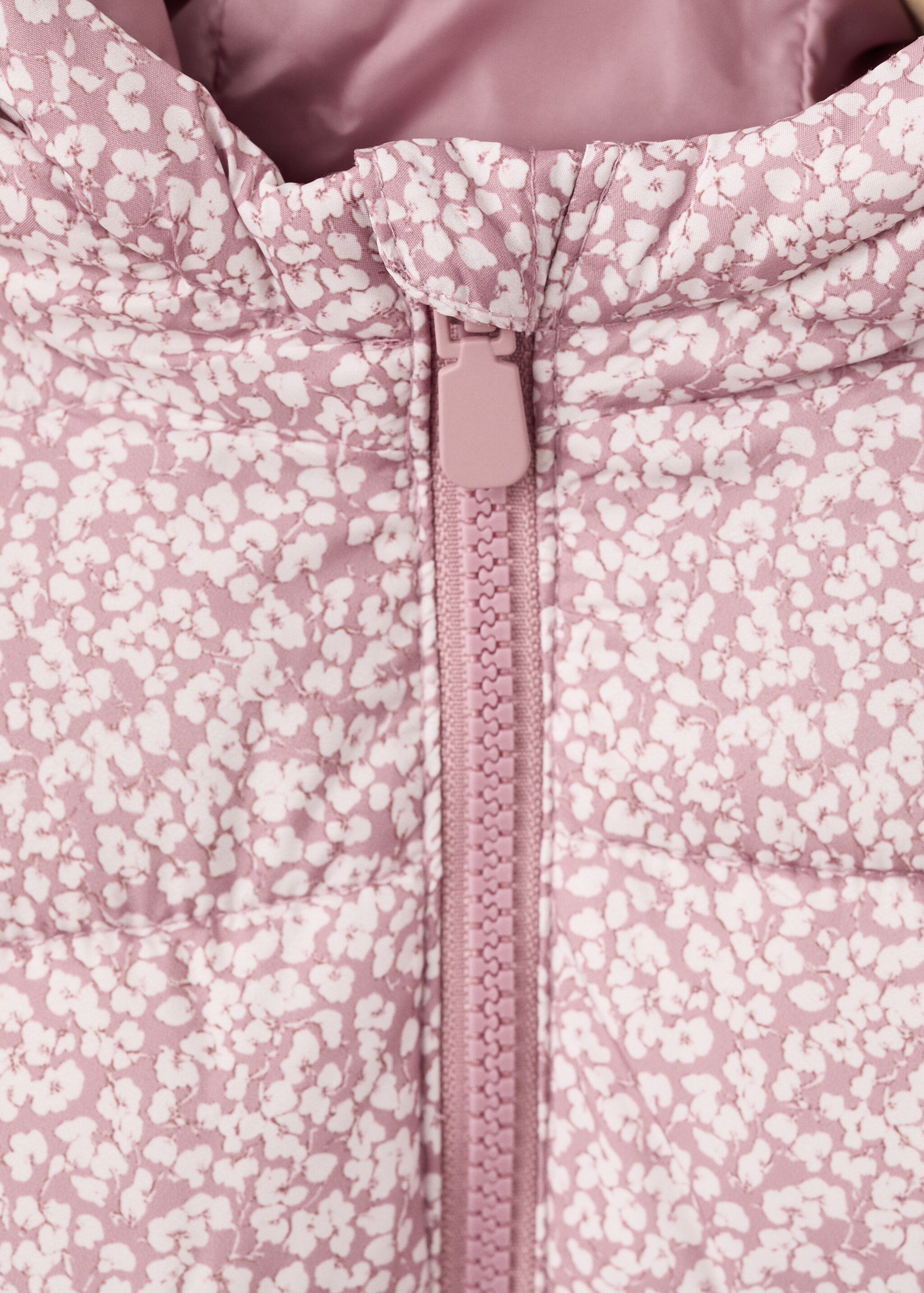 Floral hooded anorak - Details of the article 8, Pink. Ref: 17052896-00.