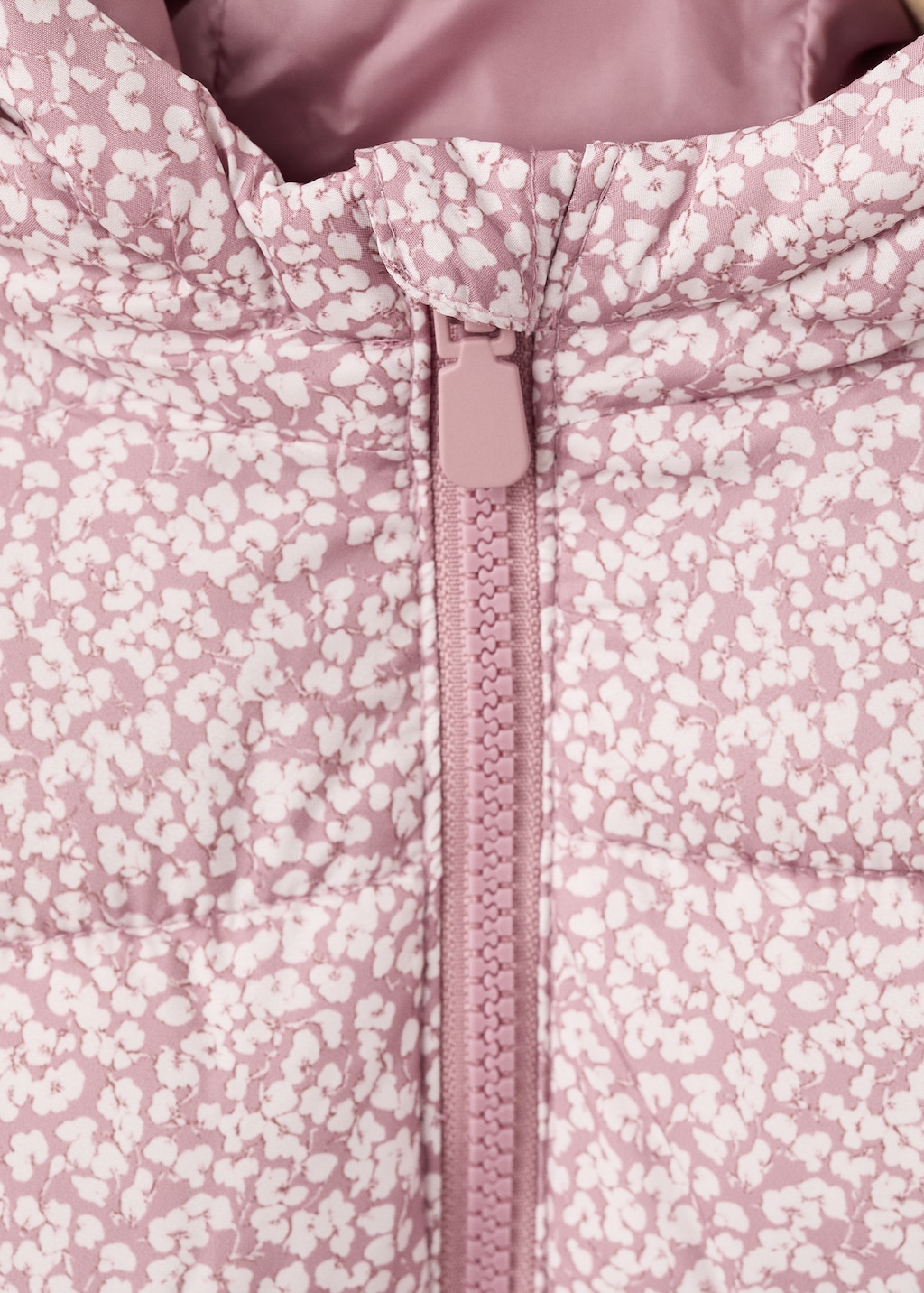 Floral hooded anorak