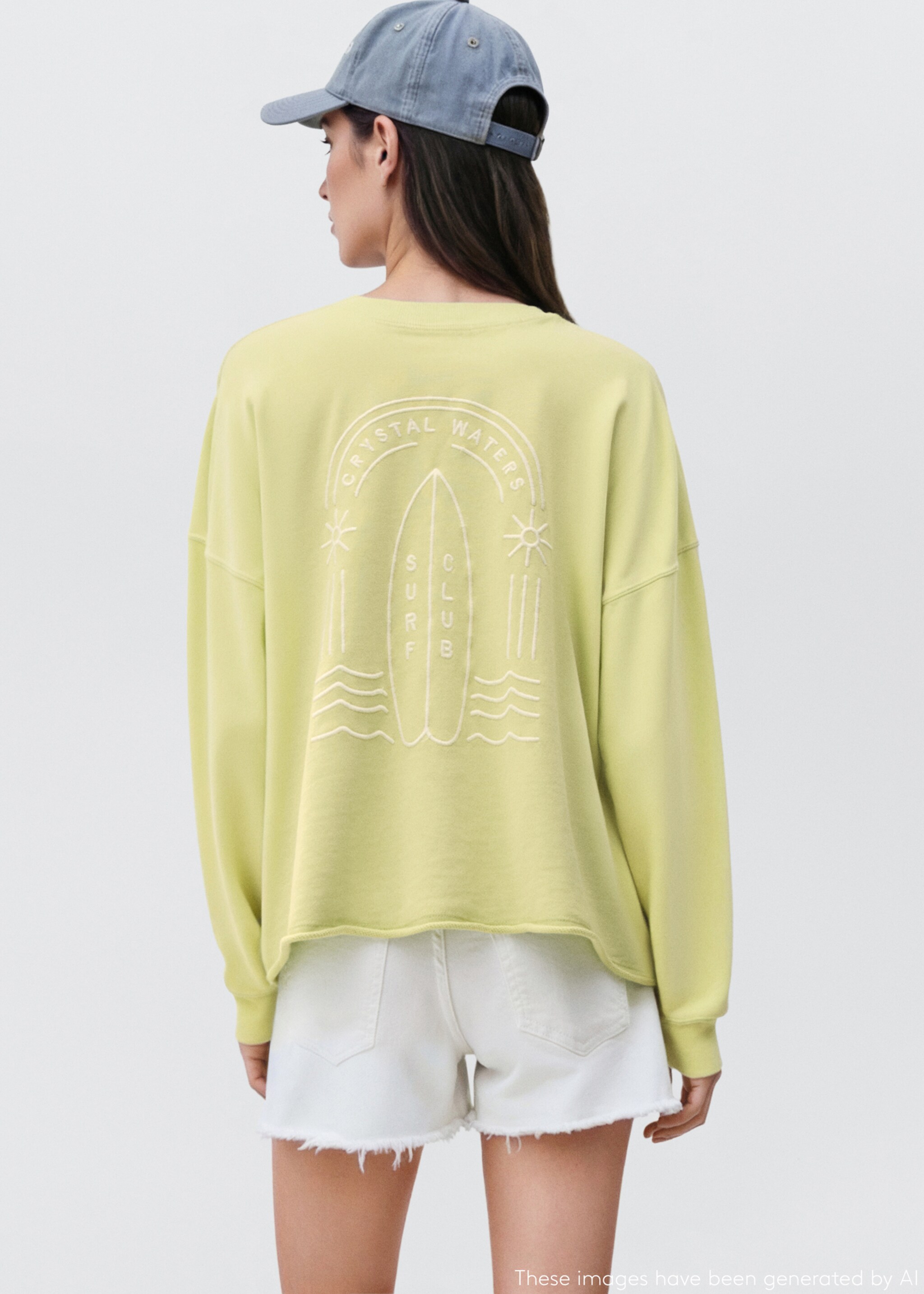 Світшот oversize з принтом - Зворотна сторона товару