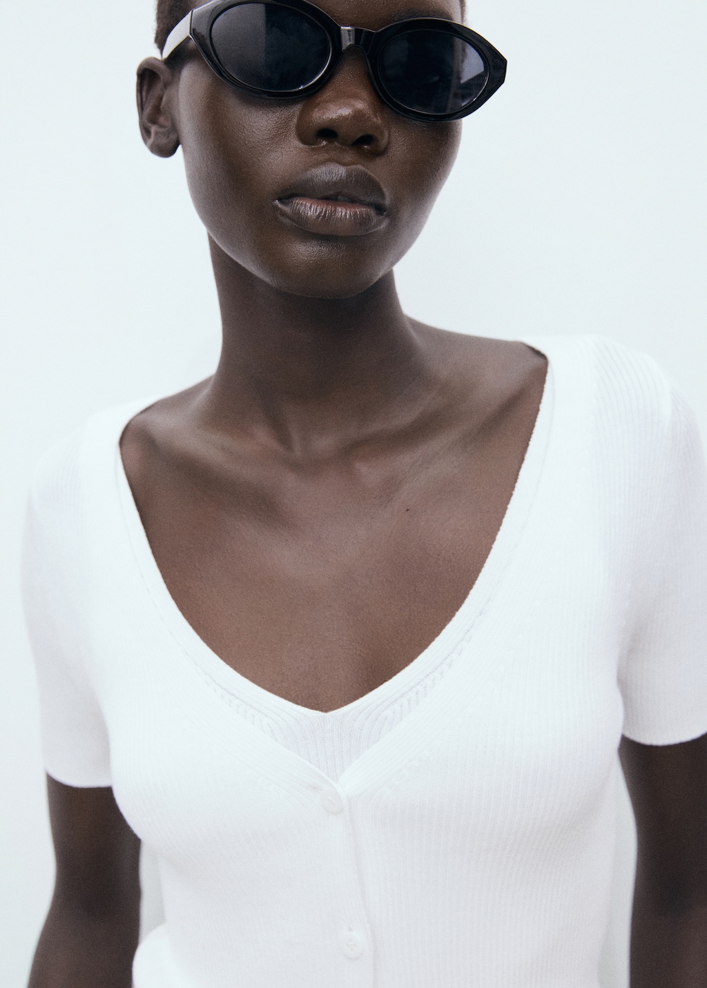 Mango Mixed ribbed sweater