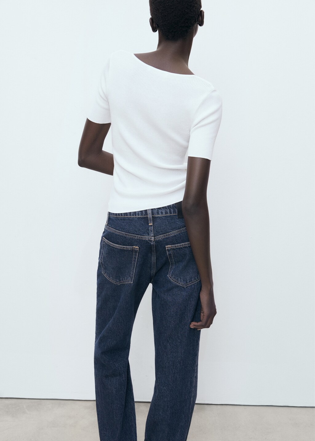 Mango Mixed ribbed sweater