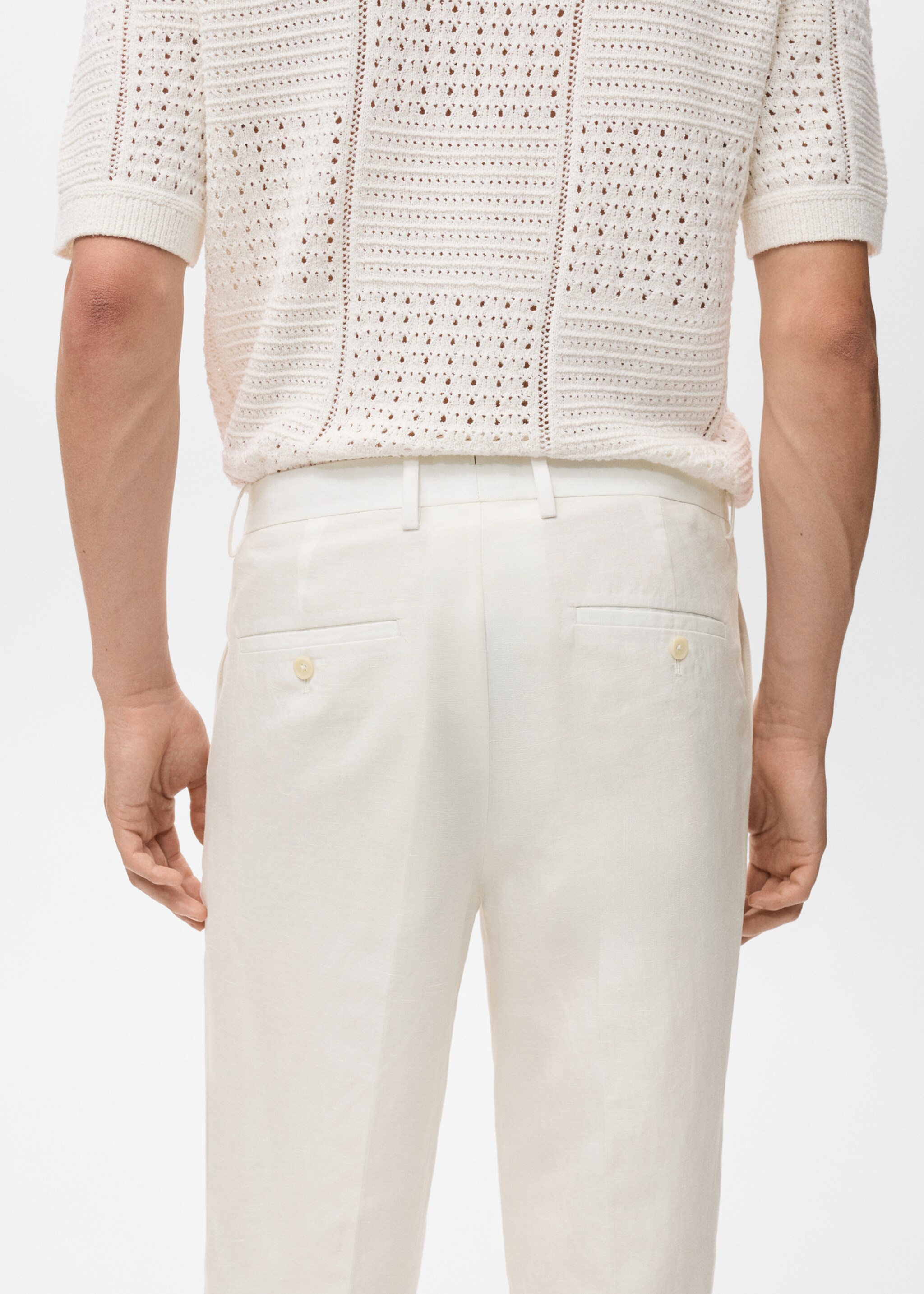 Straight-leg trousers in a linen and lyocell blend - Details of the article 6