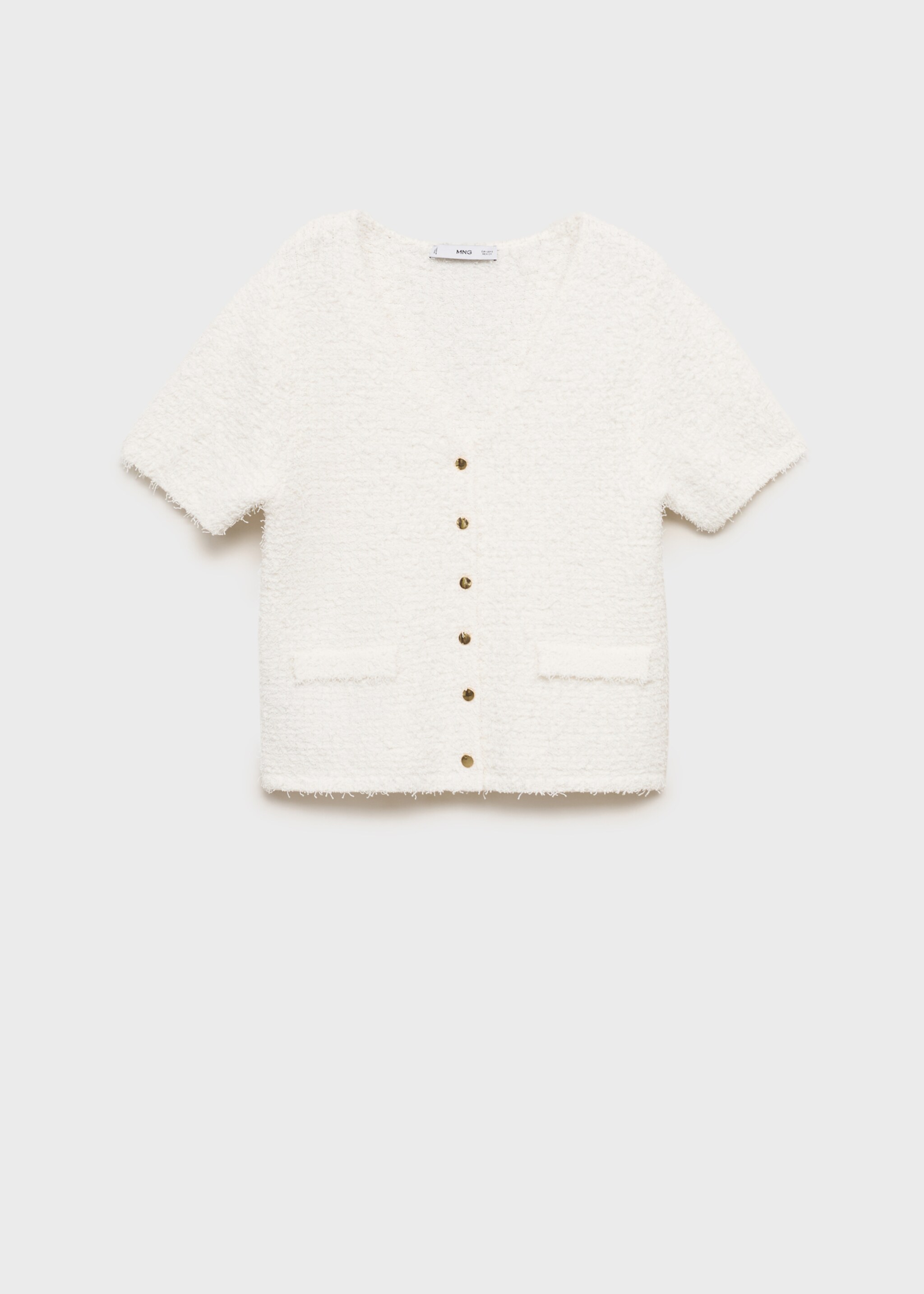 Cardigan bouclé manches courtes - Article sans modèle