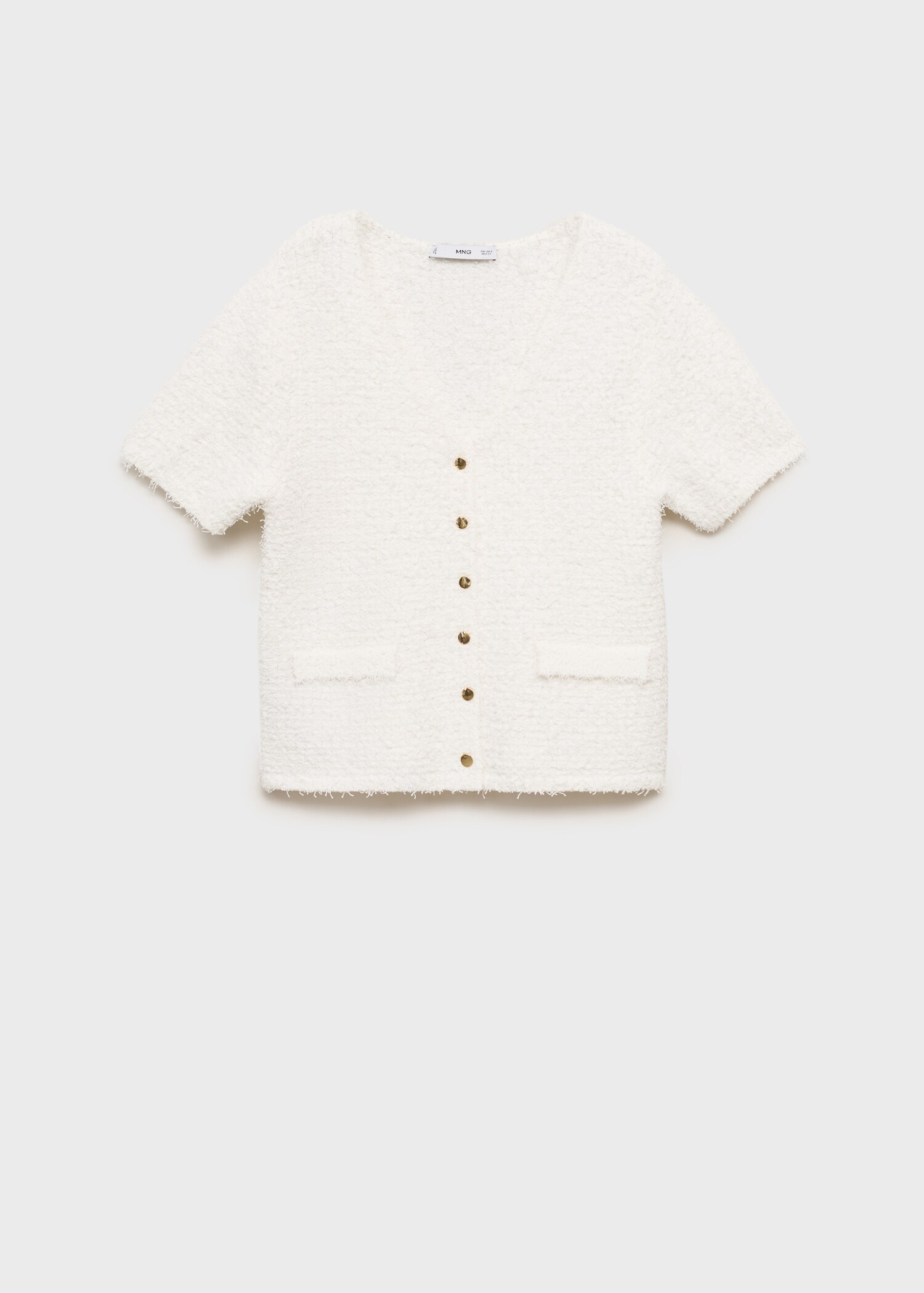 Cardigan bouclé manches courtes - Article sans modèle