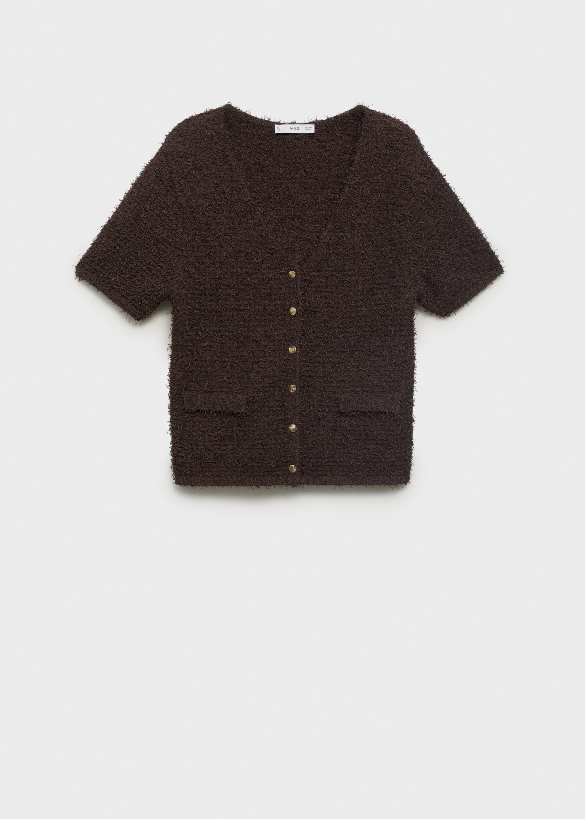 Cardigan bouclé manches courtes - Article sans modèle