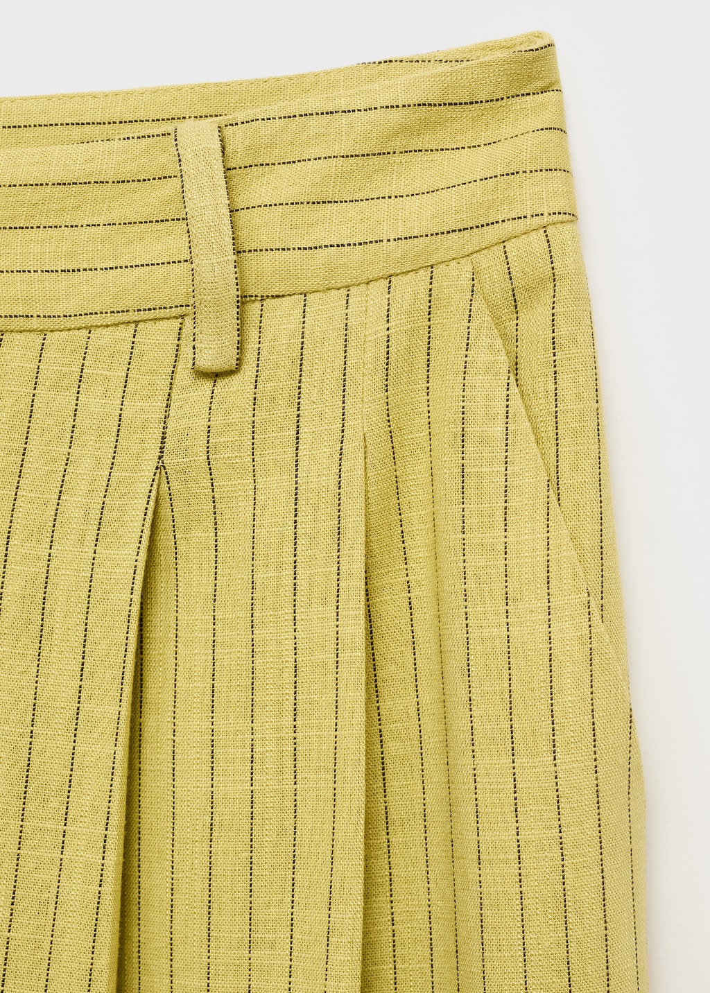 Striped straight suit trousers